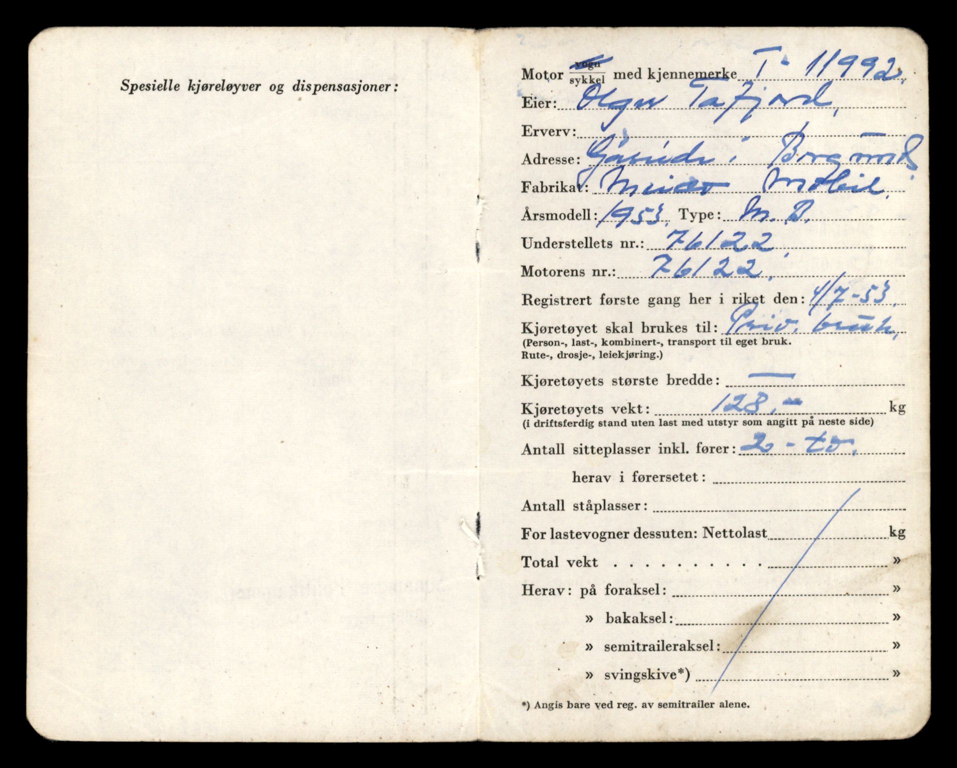 Møre og Romsdal vegkontor - Ålesund trafikkstasjon, AV/SAT-A-4099/F/Fe/L0031: Registreringskort for kjøretøy T 11800 - T 11996, 1927-1998, s. 3302