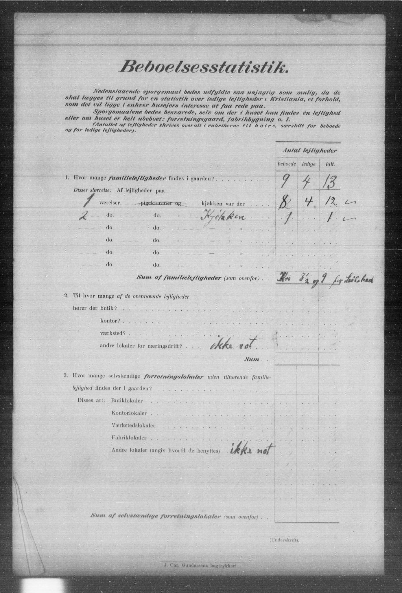 OBA, Kommunal folketelling 31.12.1903 for Kristiania kjøpstad, 1903, s. 8407
