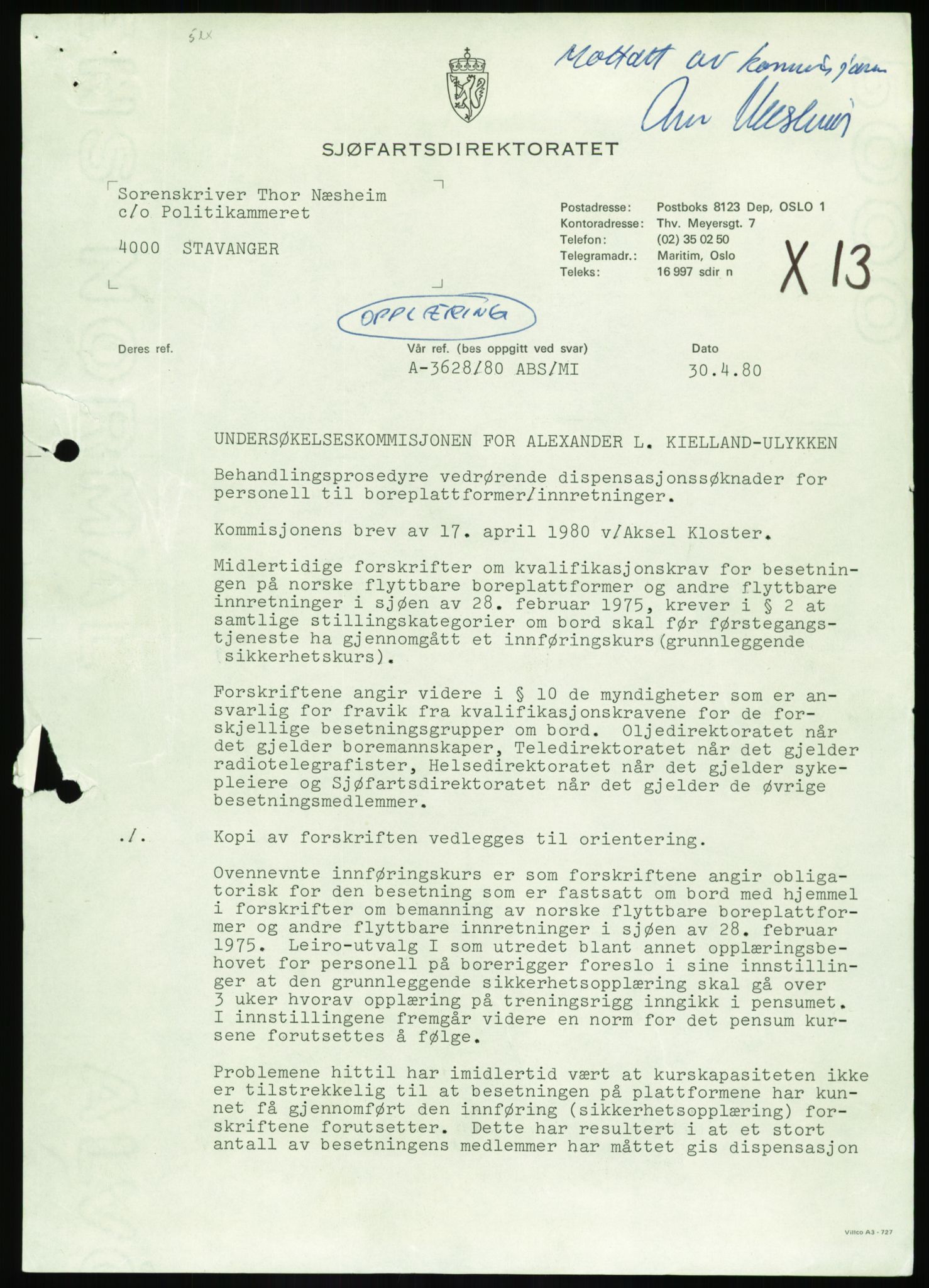 Justisdepartementet, Granskningskommisjonen ved Alexander Kielland-ulykken 27.3.1980, RA/S-1165/D/L0020: X Opplæring/Kompetanse (Doku.liste + X1-X18 av 18)/Y Forskningsprosjekter (Doku.liste + Y1-Y7 av 9), 1980-1981, s. 108