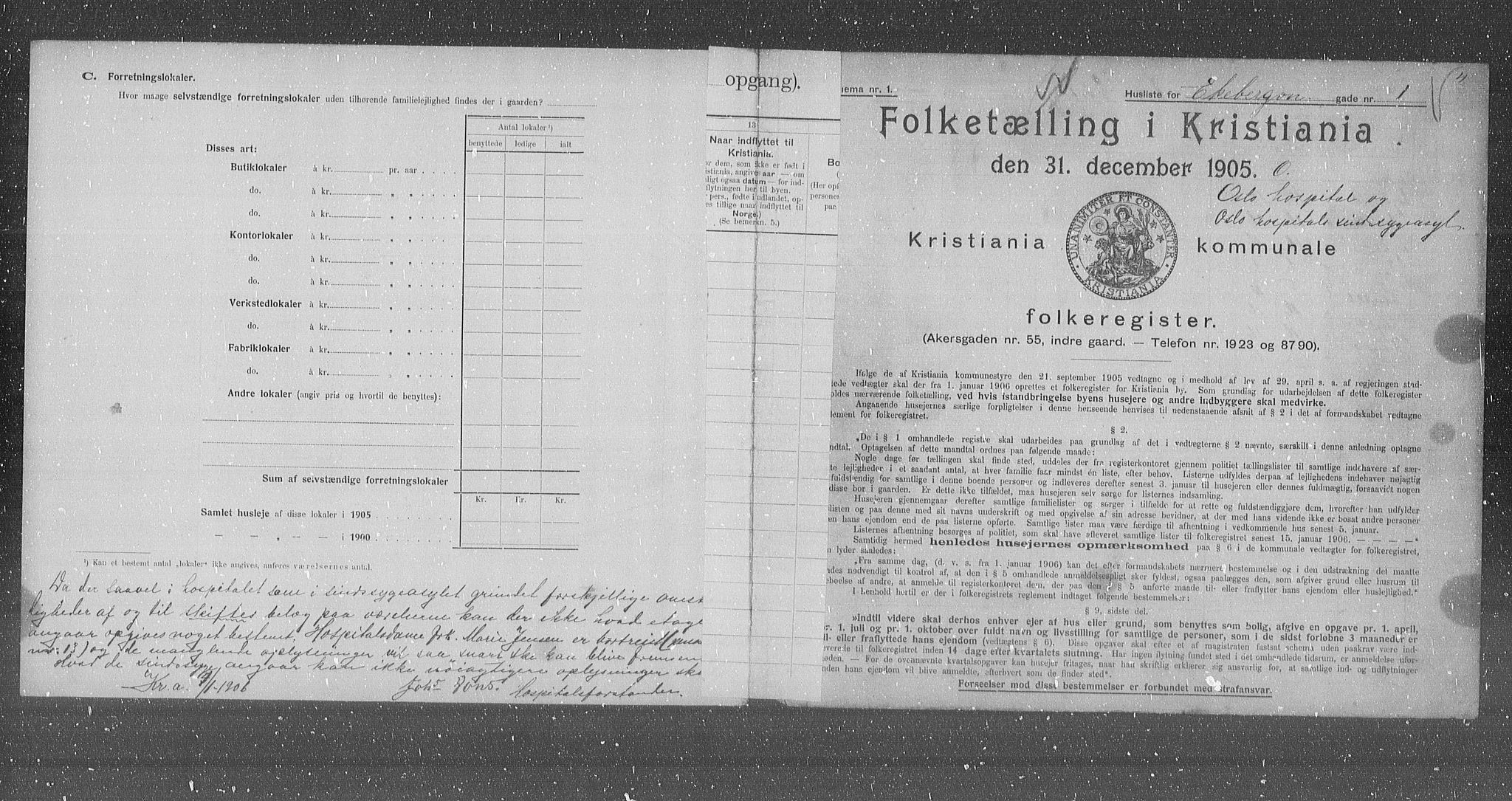 OBA, Kommunal folketelling 31.12.1905 for Kristiania kjøpstad, 1905, s. 10112