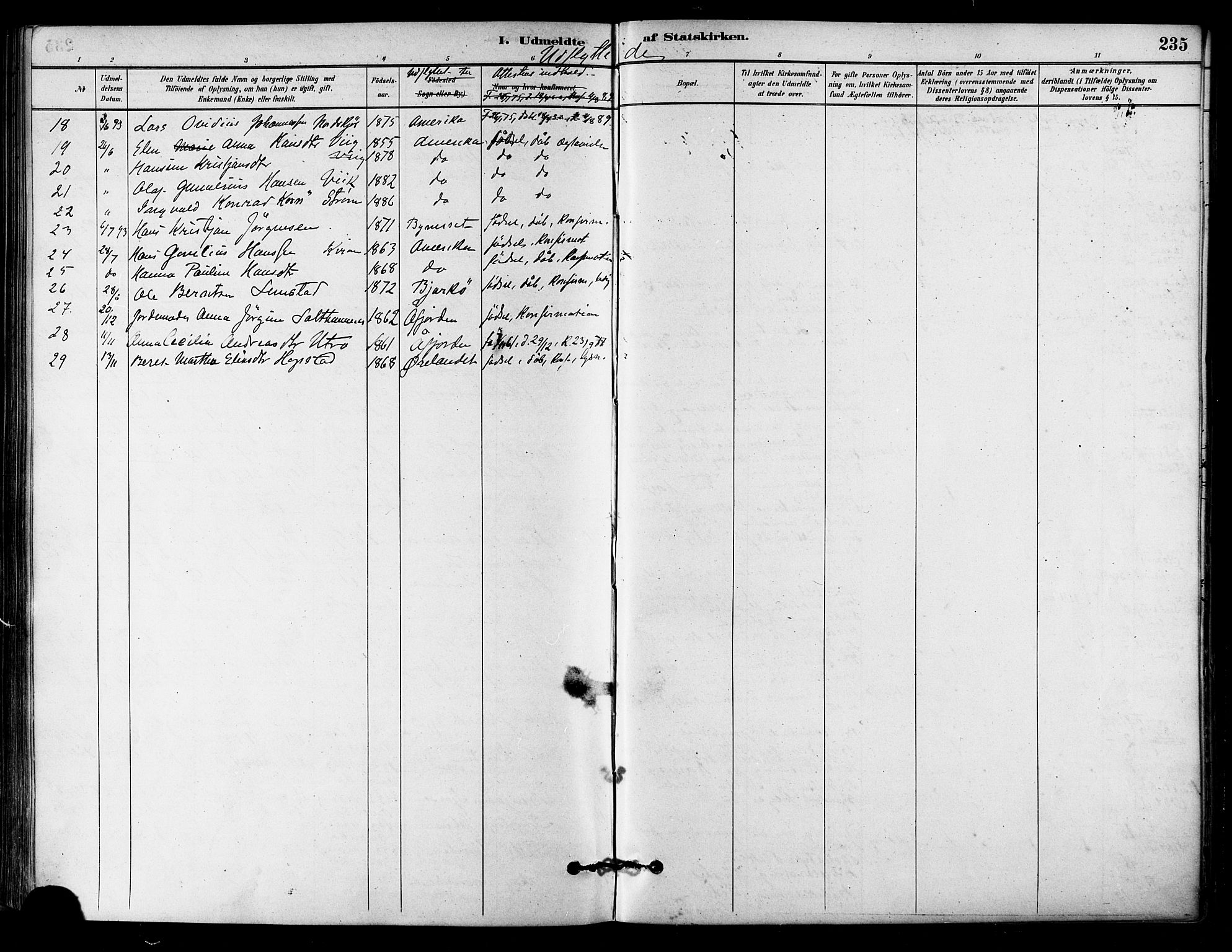 Ministerialprotokoller, klokkerbøker og fødselsregistre - Sør-Trøndelag, AV/SAT-A-1456/657/L0707: Ministerialbok nr. 657A08, 1879-1893, s. 235