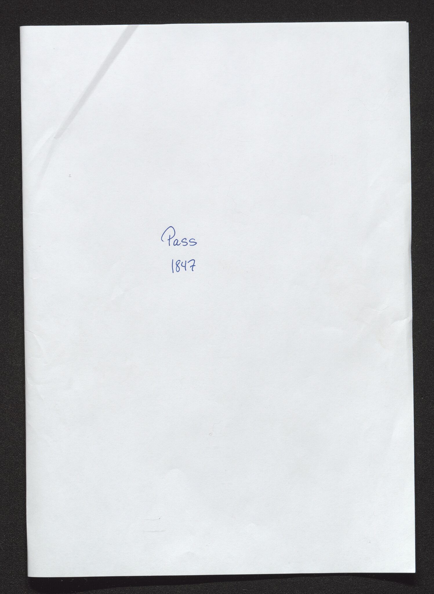 Drammen politikammer, AV/SAKO-A-623/I/Ia/Iab/L0009: Innleverte pass, 1847-1849, s. 1