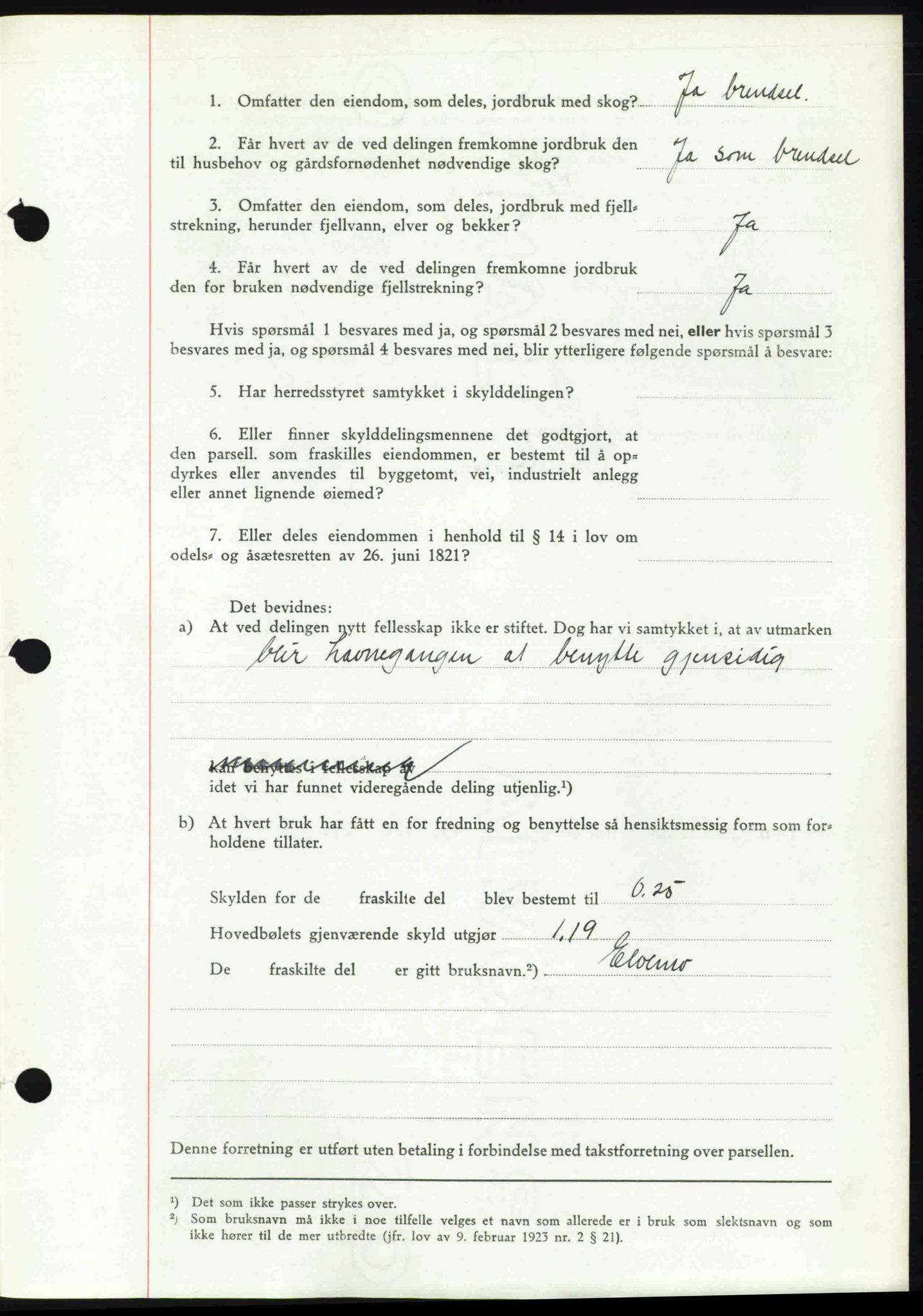 Rana sorenskriveri , SAT/A-1108/1/2/2C: Pantebok nr. A 6, 1939-1940, Dagboknr: 14/1940