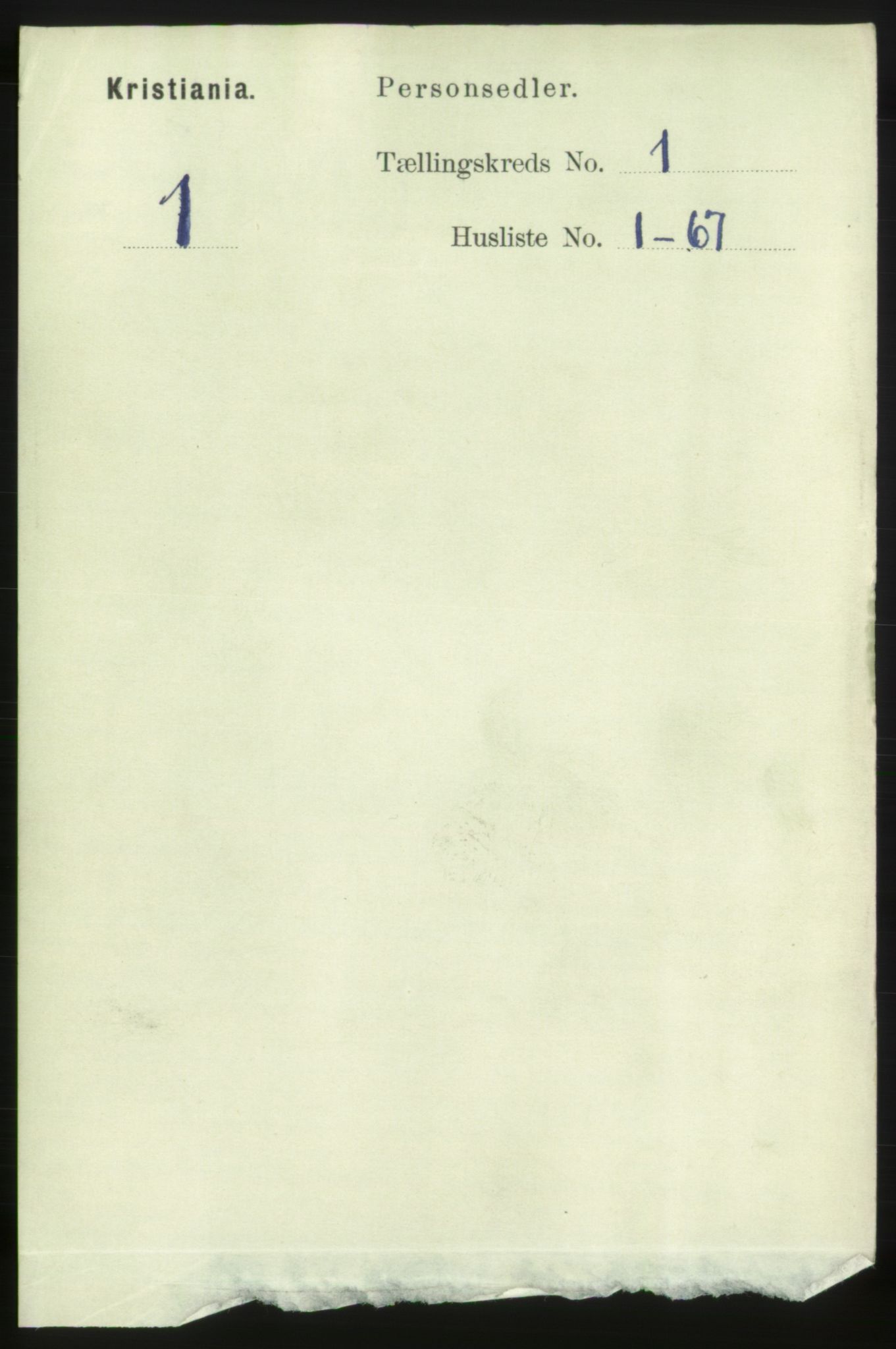 RA, Folketelling 1891 for 0301 Kristiania kjøpstad, 1891, s. 334