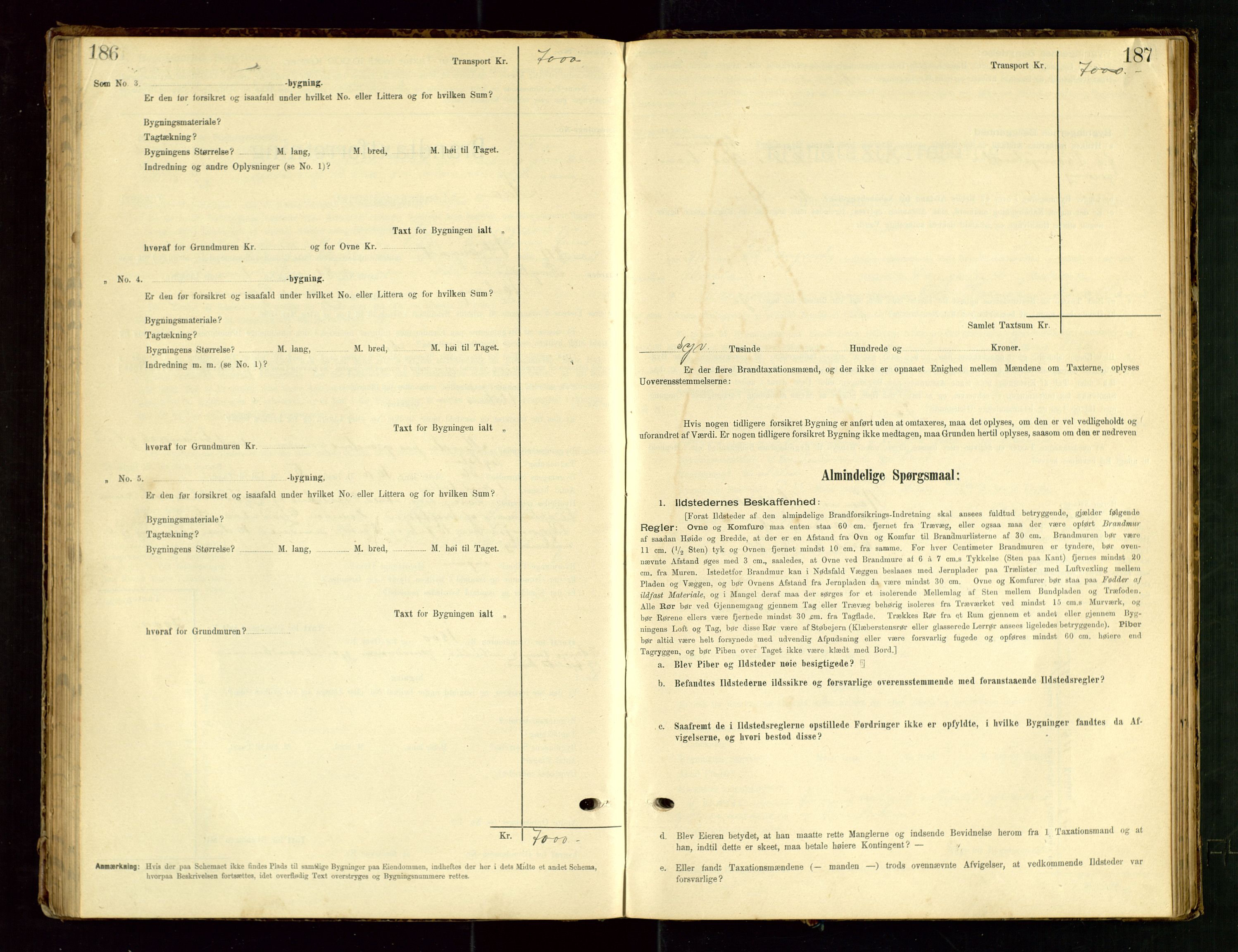 Hå lensmannskontor, AV/SAST-A-100456/Goa/L0003: Takstprotokoll (skjema), 1895-1911, s. 186-187