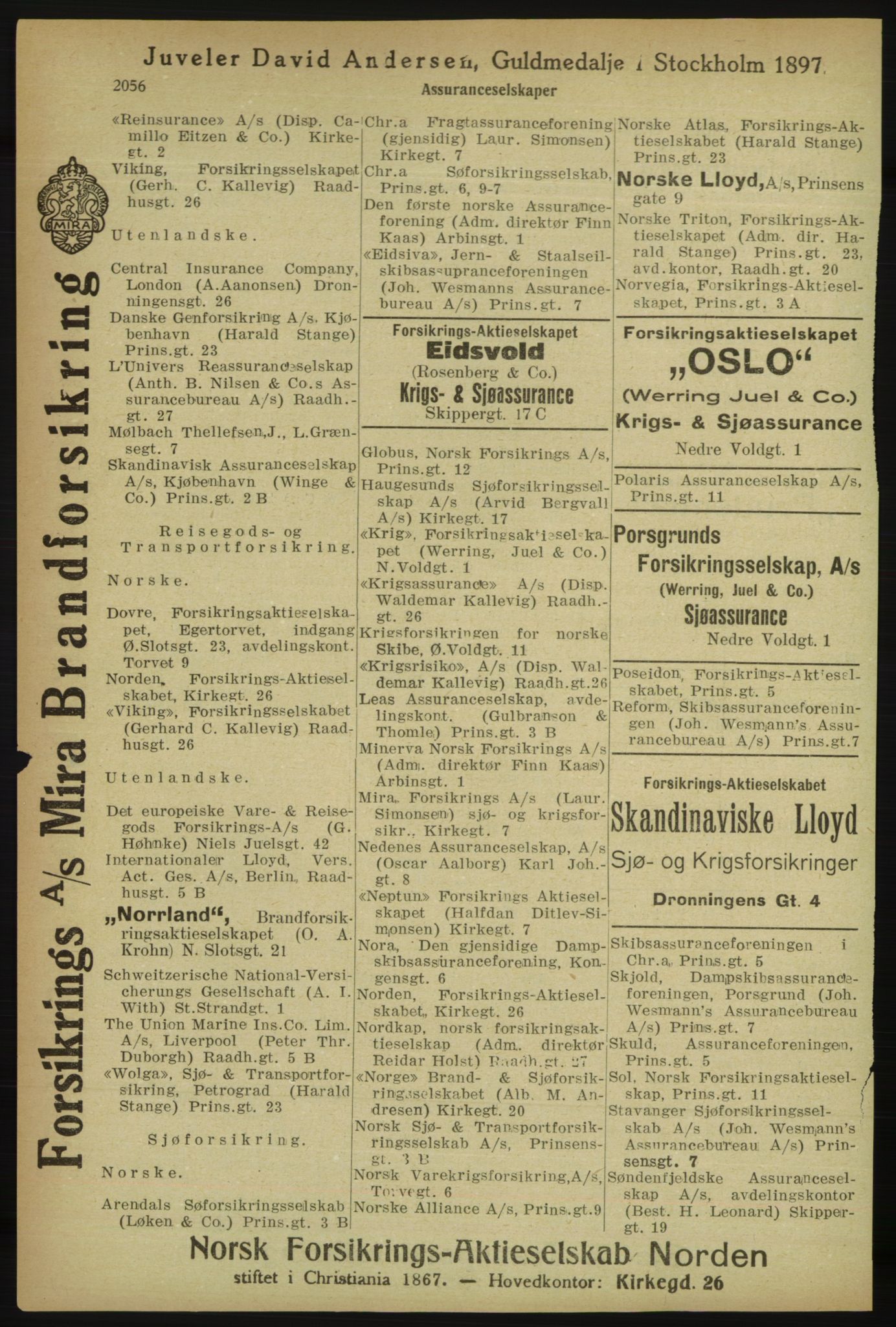 Kristiania/Oslo adressebok, PUBL/-, 1918, s. 2209