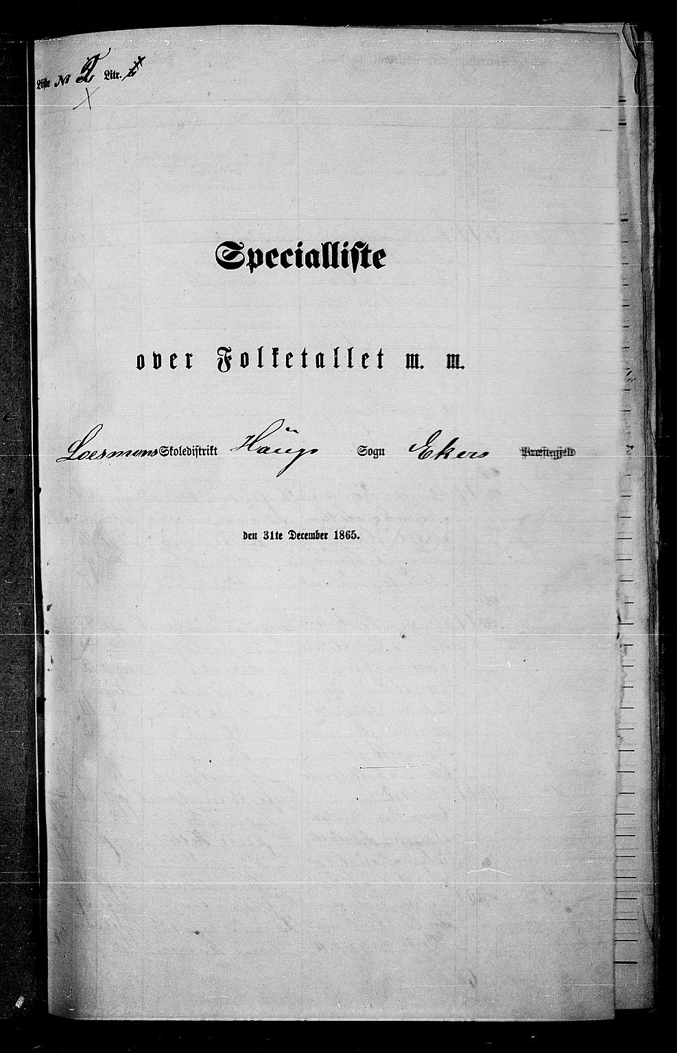 RA, Folketelling 1865 for 0624P Eiker prestegjeld, 1865, s. 30