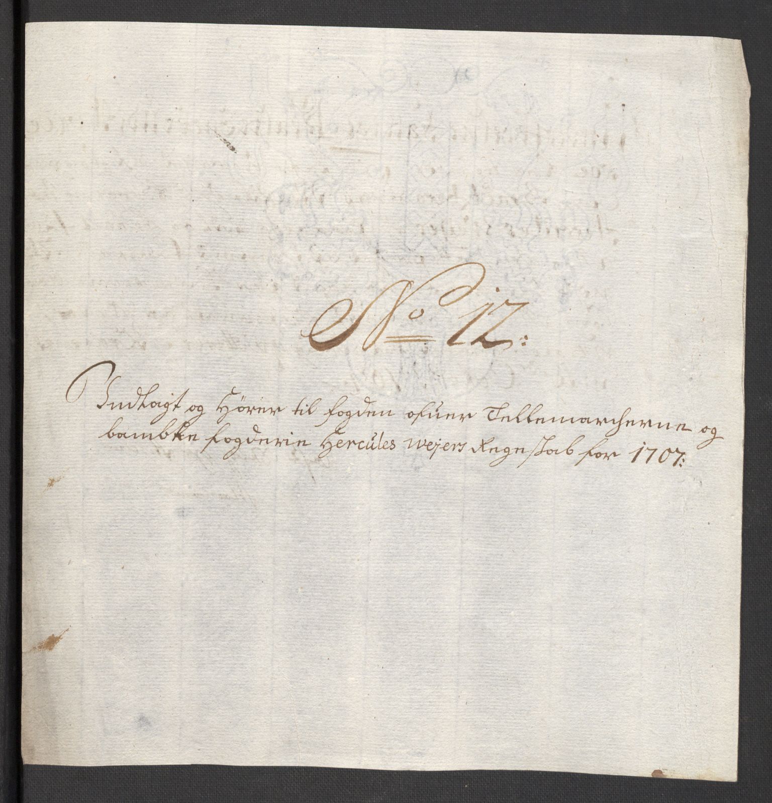 Rentekammeret inntil 1814, Reviderte regnskaper, Fogderegnskap, AV/RA-EA-4092/R36/L2117: Fogderegnskap Øvre og Nedre Telemark og Bamble, 1707, s. 443