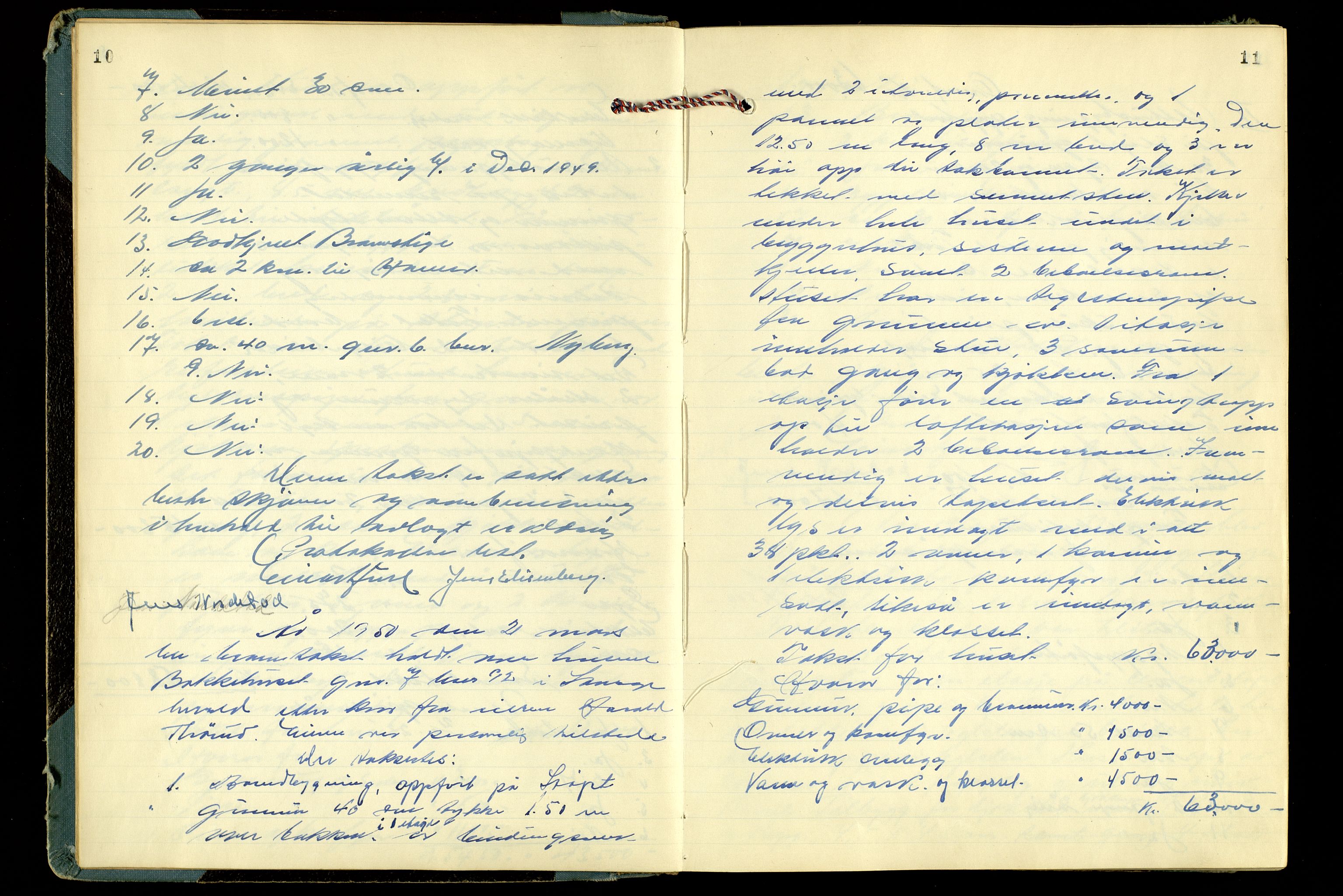 Norges Brannkasse, Stange, AV/SAH-NBRANS-009/F/L0004: Branntakstprotokoll, 1949-1955, s. 10-11