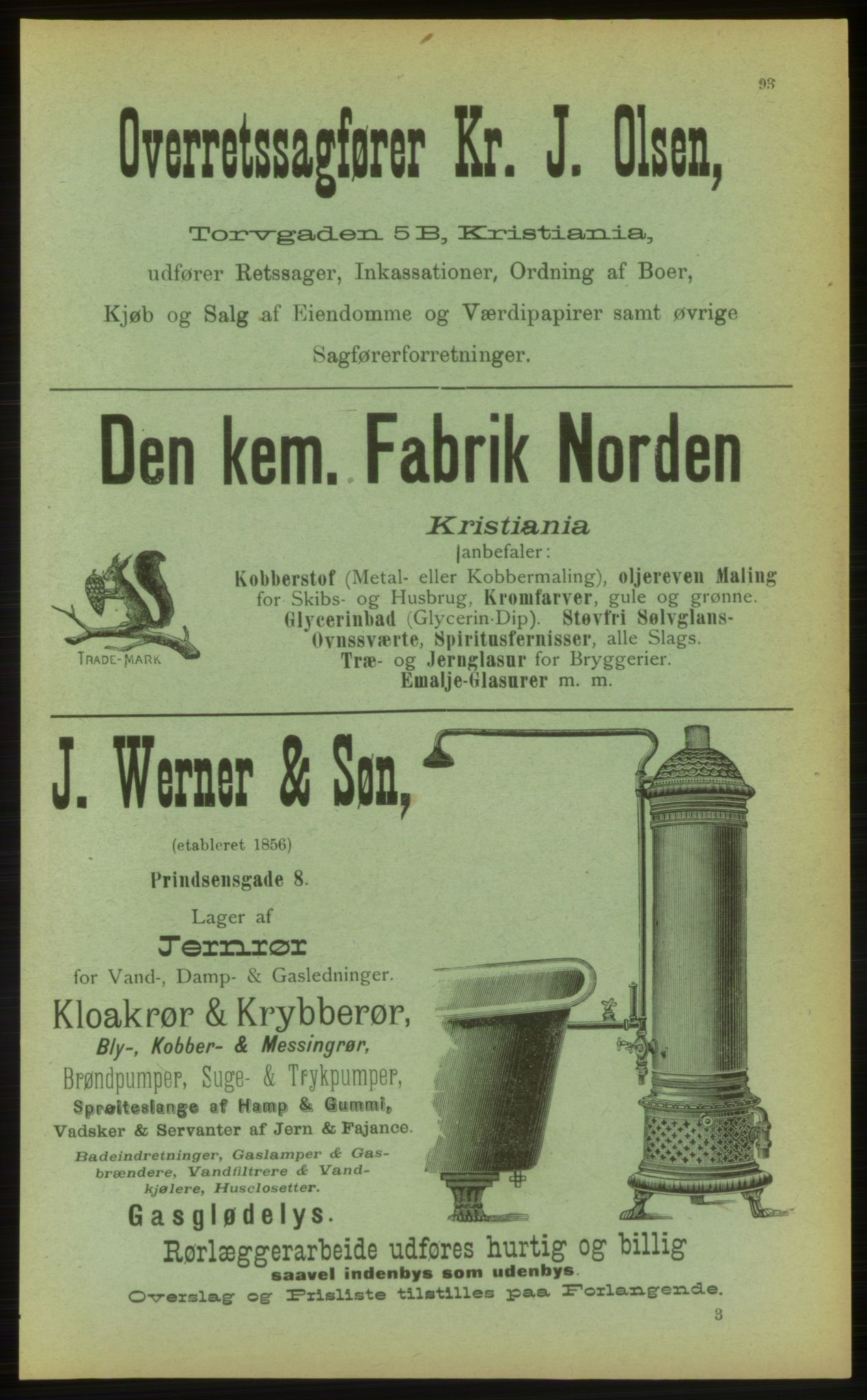 Kristiania/Oslo adressebok, PUBL/-, 1898, s. 93
