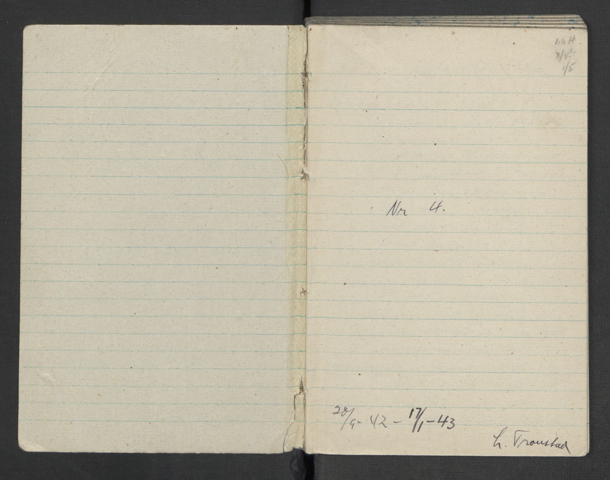 Tronstad, Leif, AV/RA-PA-0354/F/L0001: Dagbøker, 1941-1945, s. 263