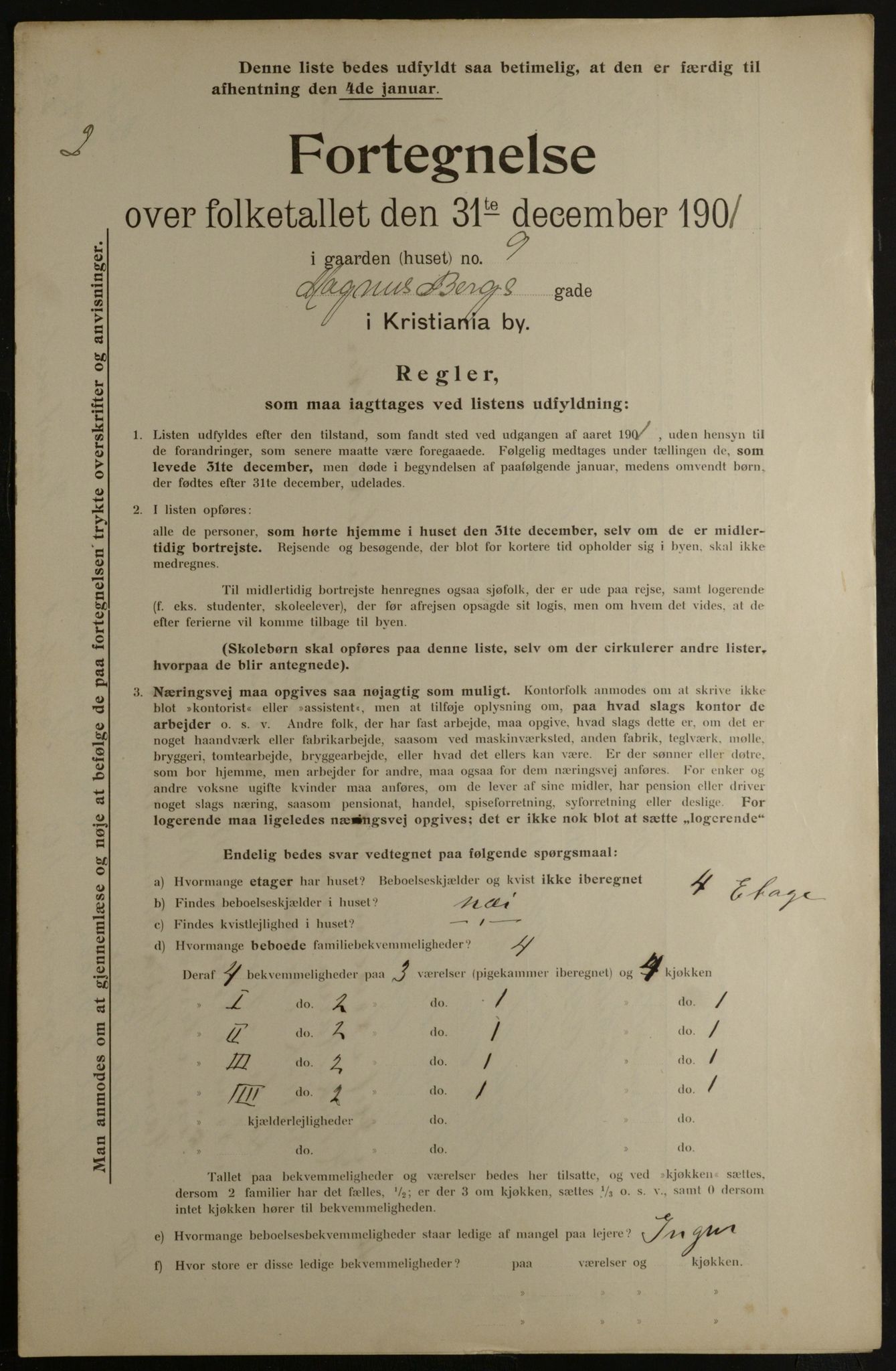 OBA, Kommunal folketelling 31.12.1901 for Kristiania kjøpstad, 1901, s. 9126