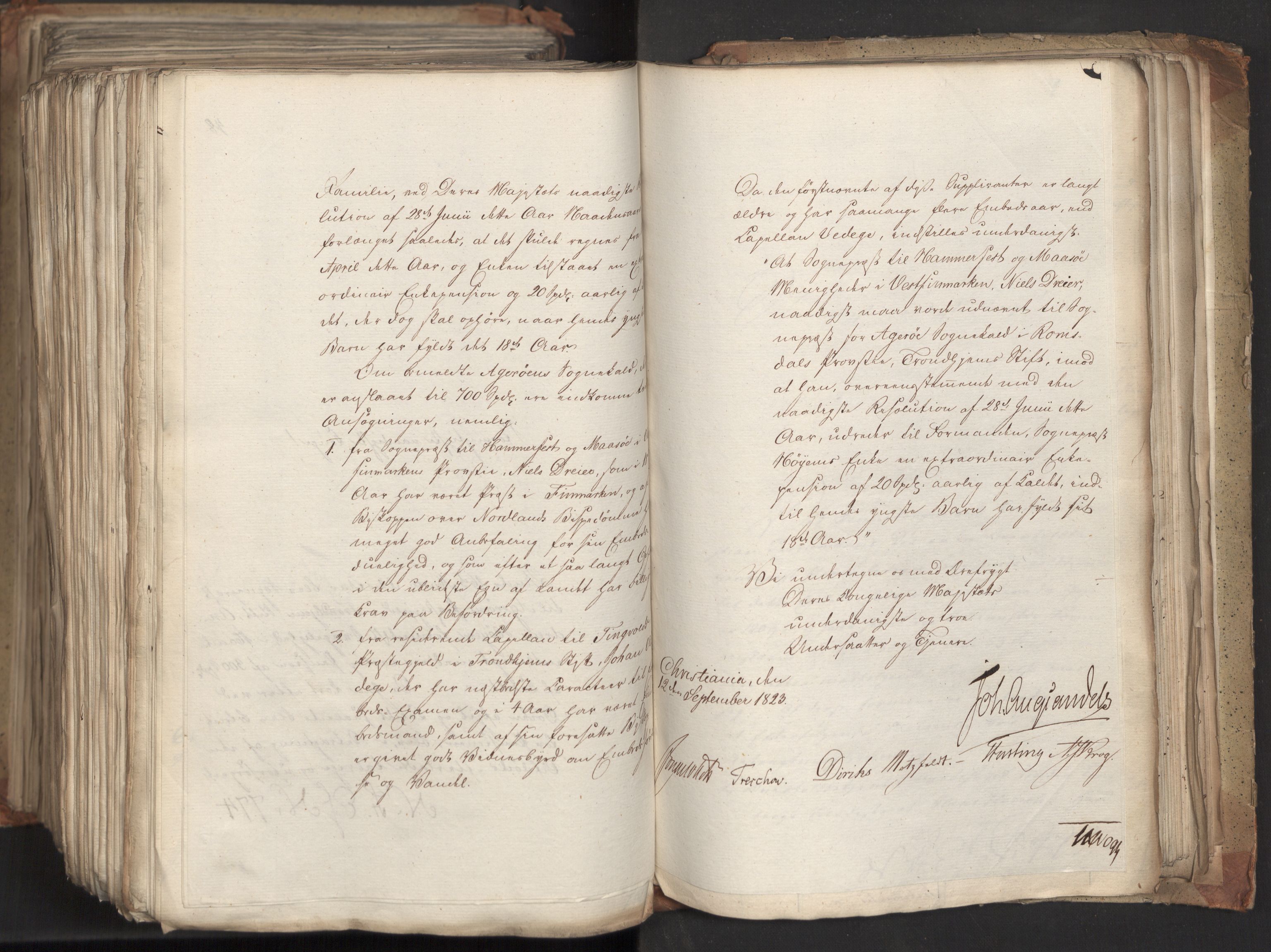Statsrådsavdelingen i Stockholm, AV/RA-S-1003/D/Da/L0035: Regjeringsinnstillinger nr. 541-840, 1823, s. 639