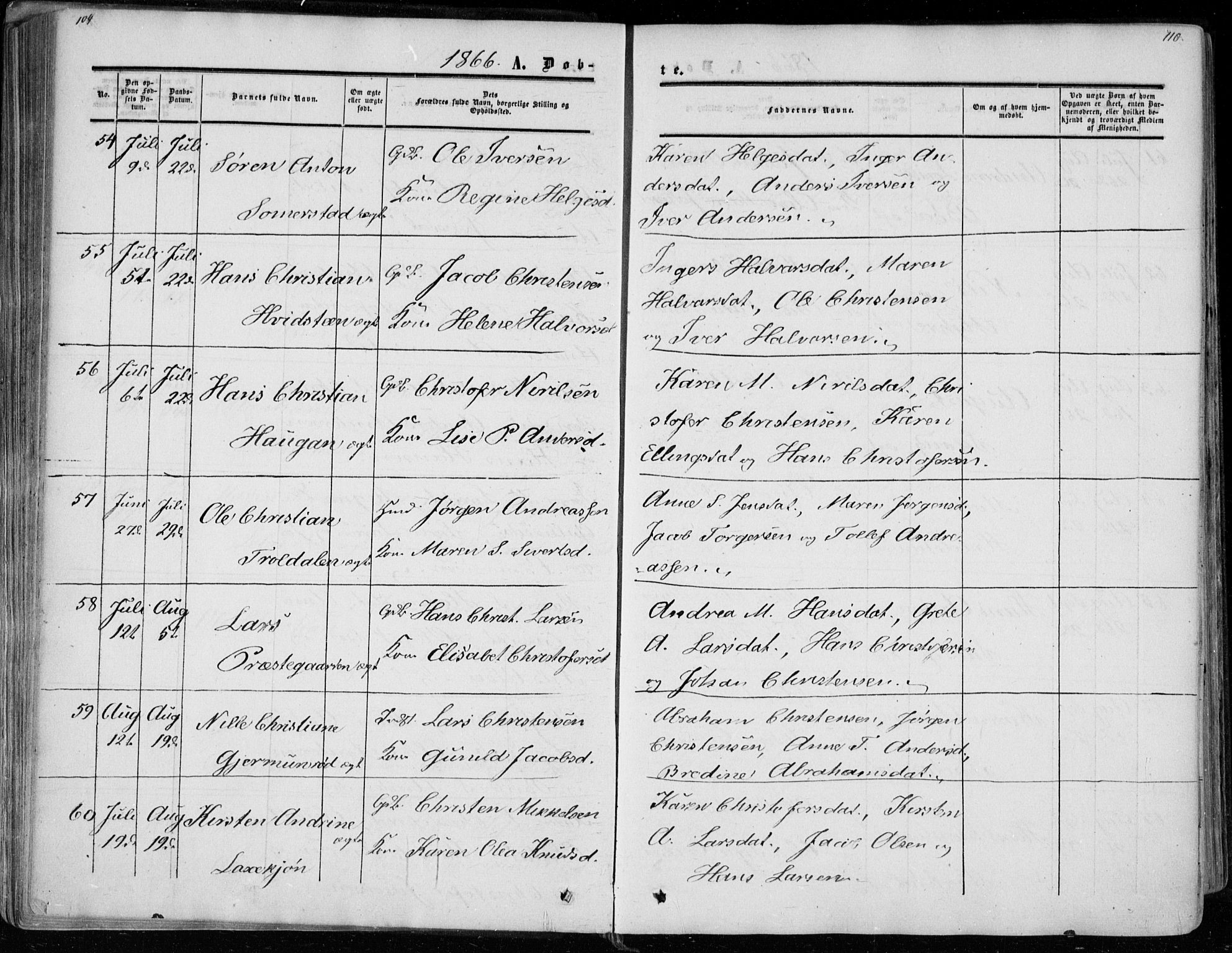 Andebu kirkebøker, AV/SAKO-A-336/F/Fa/L0005: Ministerialbok nr. I 5, 1857-1870, s. 109-110