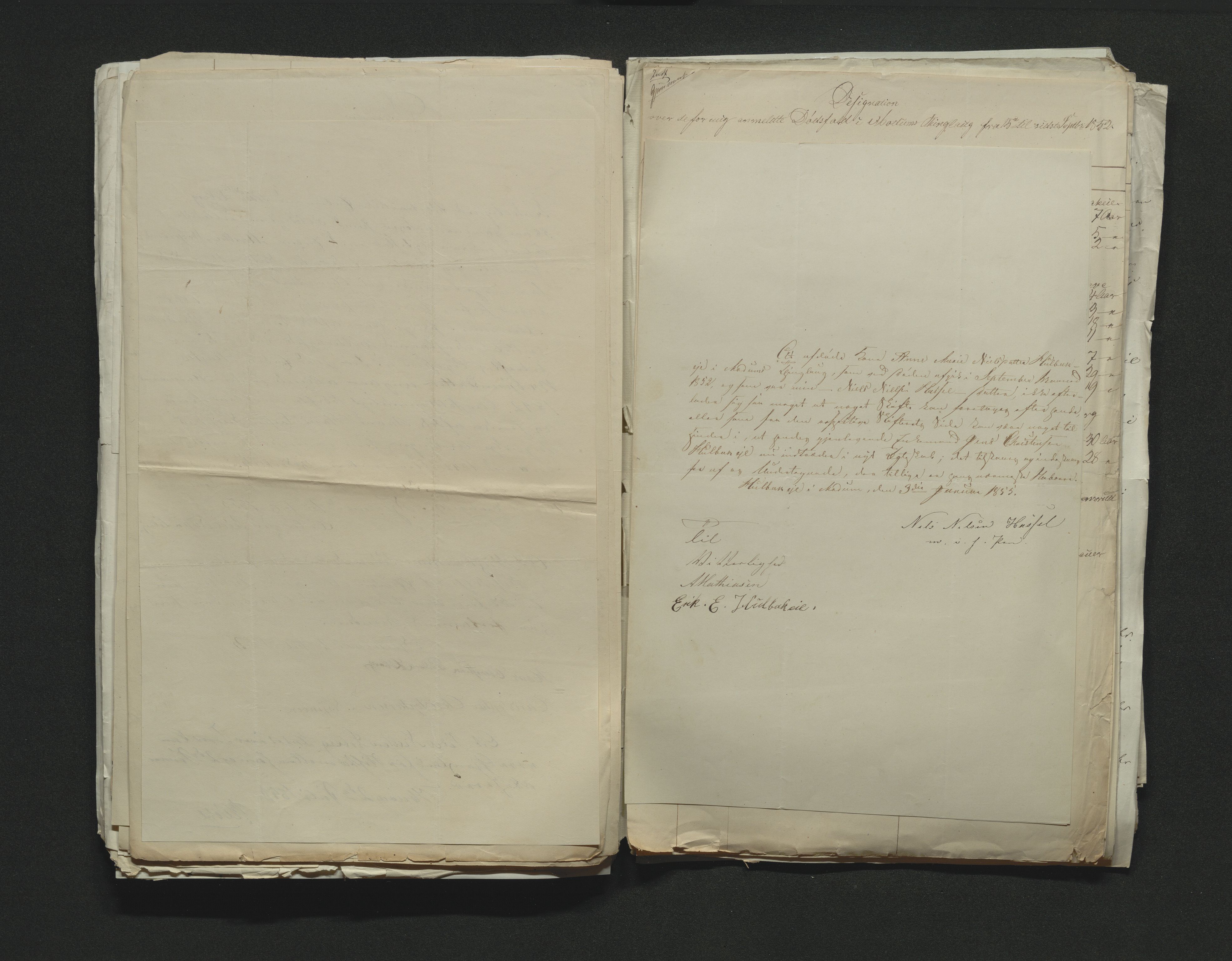 Eiker, Modum og Sigdal sorenskriveri, AV/SAKO-A-123/H/Ha/Hab/L0008: Dødsfallsmeldinger, 1850-1853