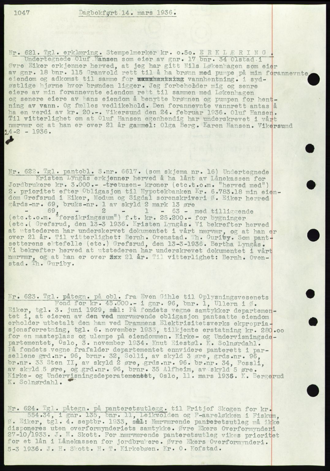 Eiker, Modum og Sigdal sorenskriveri, SAKO/A-123/G/Ga/Gab/L0031: Pantebok nr. A1, 1935-1936, Tingl.dato: 14.03.1936