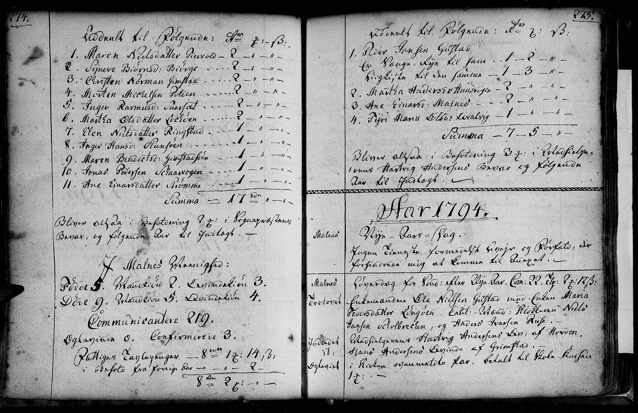 Ministerialprotokoller, klokkerbøker og fødselsregistre - Nordland, AV/SAT-A-1459/891/L1297: Ministerialbok nr. 891A02, 1759-1820, s. 374-375