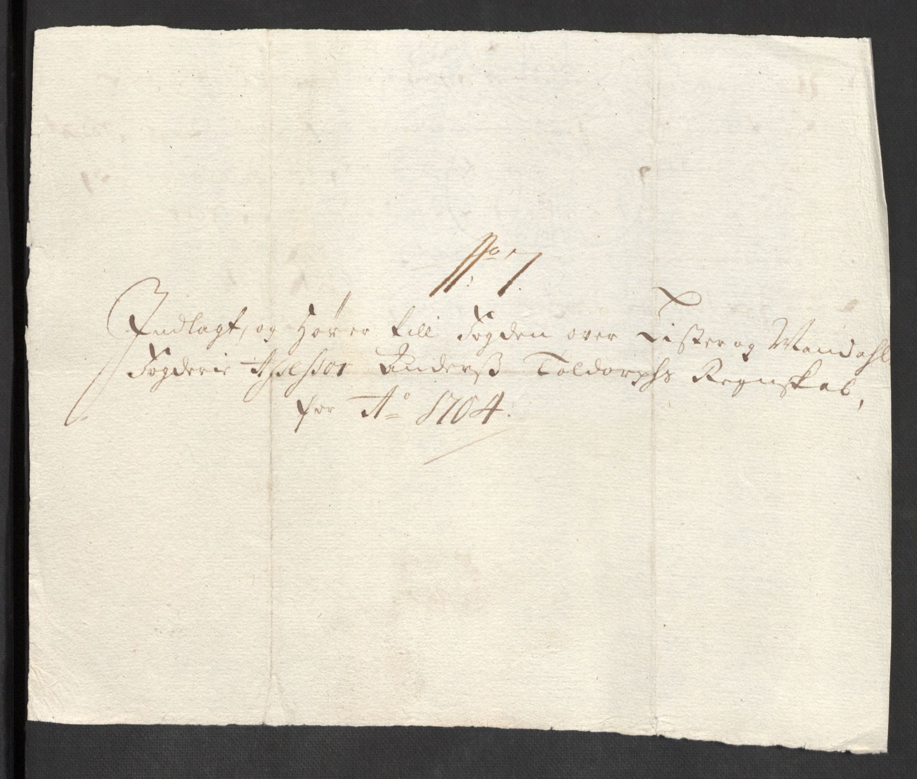 Rentekammeret inntil 1814, Reviderte regnskaper, Fogderegnskap, RA/EA-4092/R43/L2550: Fogderegnskap Lista og Mandal, 1703-1704, s. 259