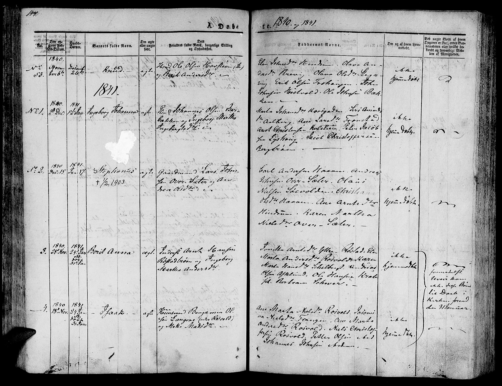 Ministerialprotokoller, klokkerbøker og fødselsregistre - Nord-Trøndelag, AV/SAT-A-1458/701/L0006: Ministerialbok nr. 701A06, 1825-1841, s. 147