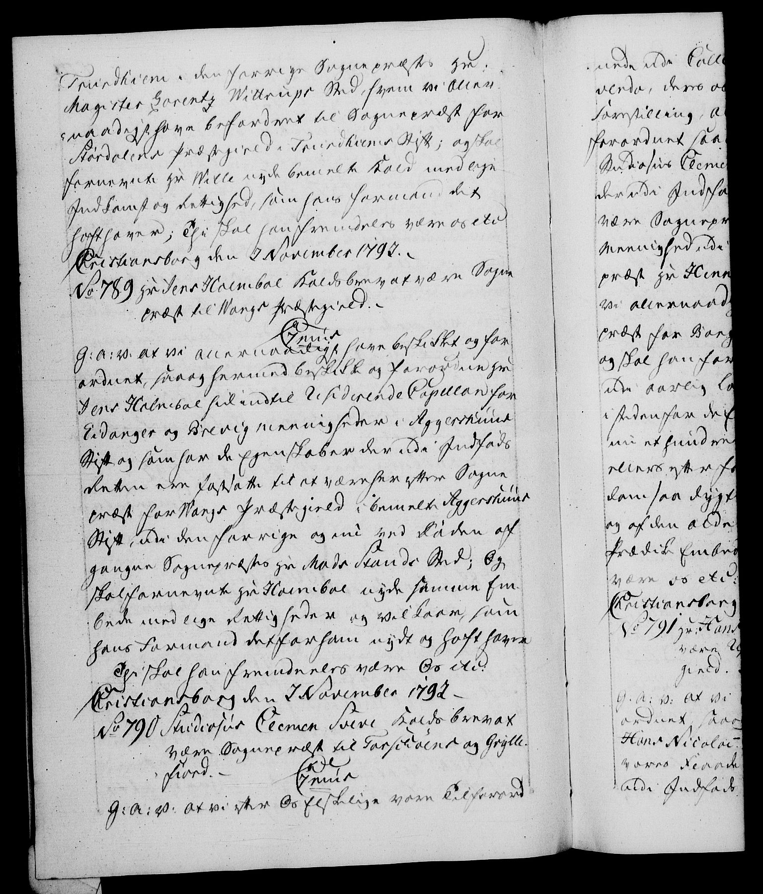 Danske Kanselli 1572-1799, RA/EA-3023/F/Fc/Fca/Fcaa/L0054: Norske registre, 1792-1793, s. 427b