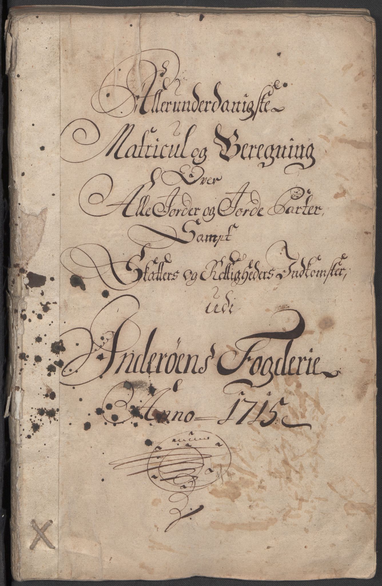 Rentekammeret inntil 1814, Reviderte regnskaper, Fogderegnskap, AV/RA-EA-4092/R63/L4323: Fogderegnskap Inderøy, 1715, s. 19