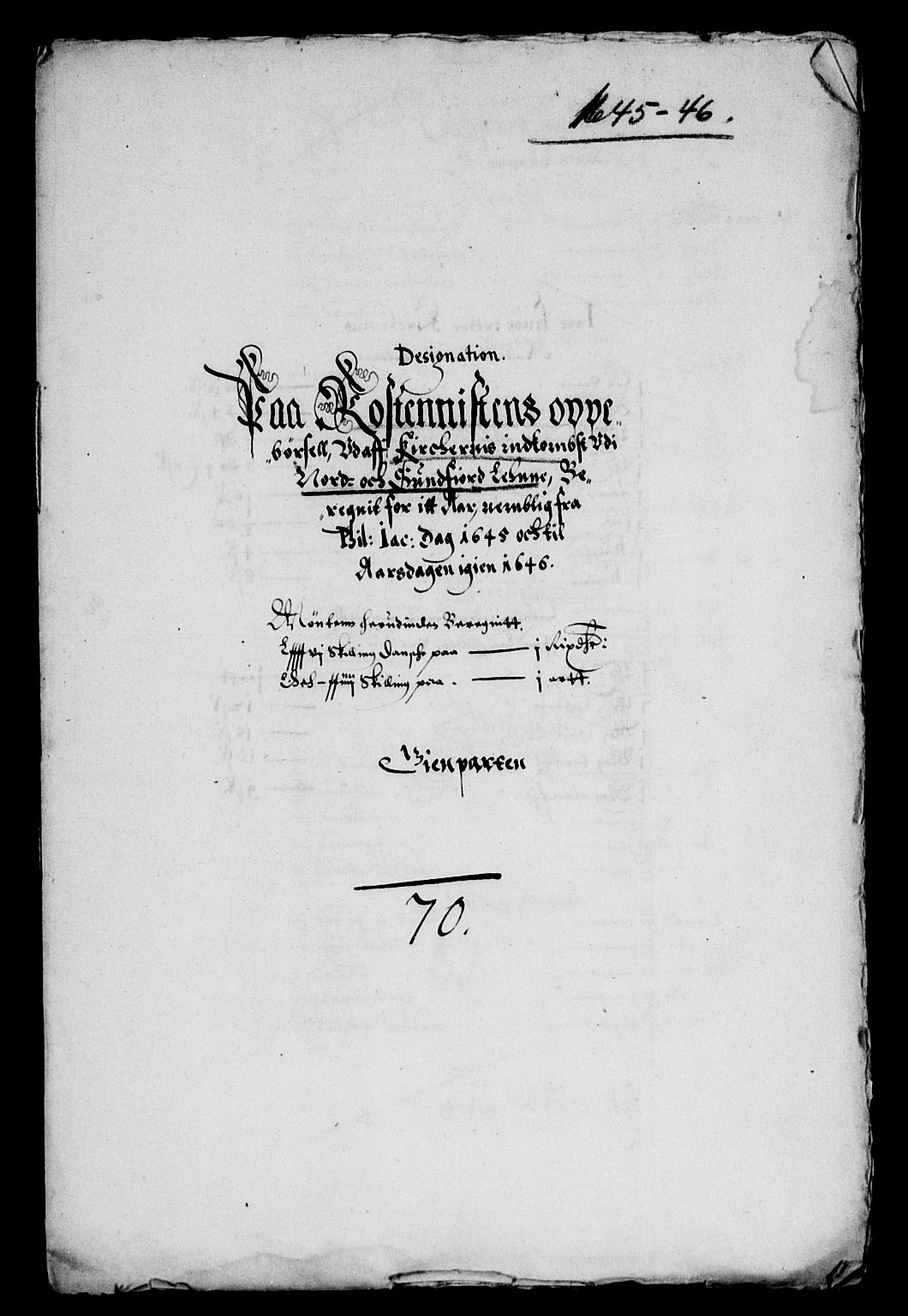 Rentekammeret inntil 1814, Reviderte regnskaper, Lensregnskaper, AV/RA-EA-5023/R/Rb/Rbt/L0103: Bergenhus len, 1643-1647