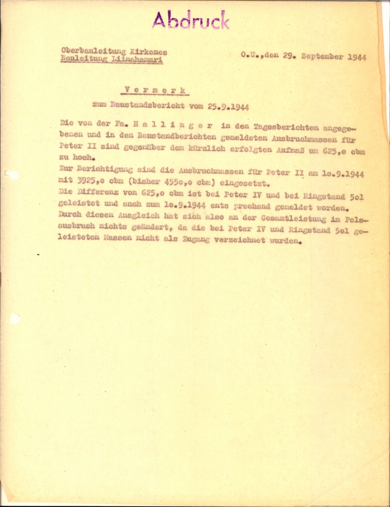 Tyske arkiver, Organisation Todt (OT), Einsatzgruppe Wiking, AV/RA-RAFA-2188/2/F/Fg/Fgb/L0002: Korrespondanse og tegninger, 1940-1944, s. 83