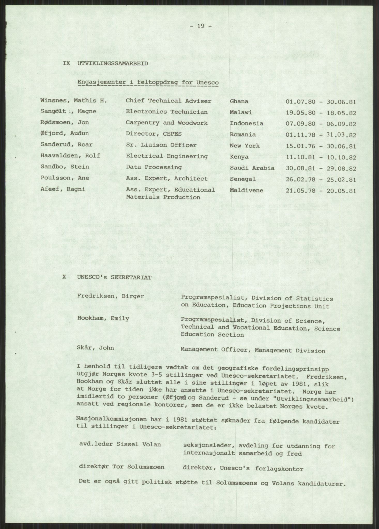 Den norske nasjonalkommisjonen for UNESCO, AV/RA-S-1730/A/Ad/L0001: --, 1953-1981