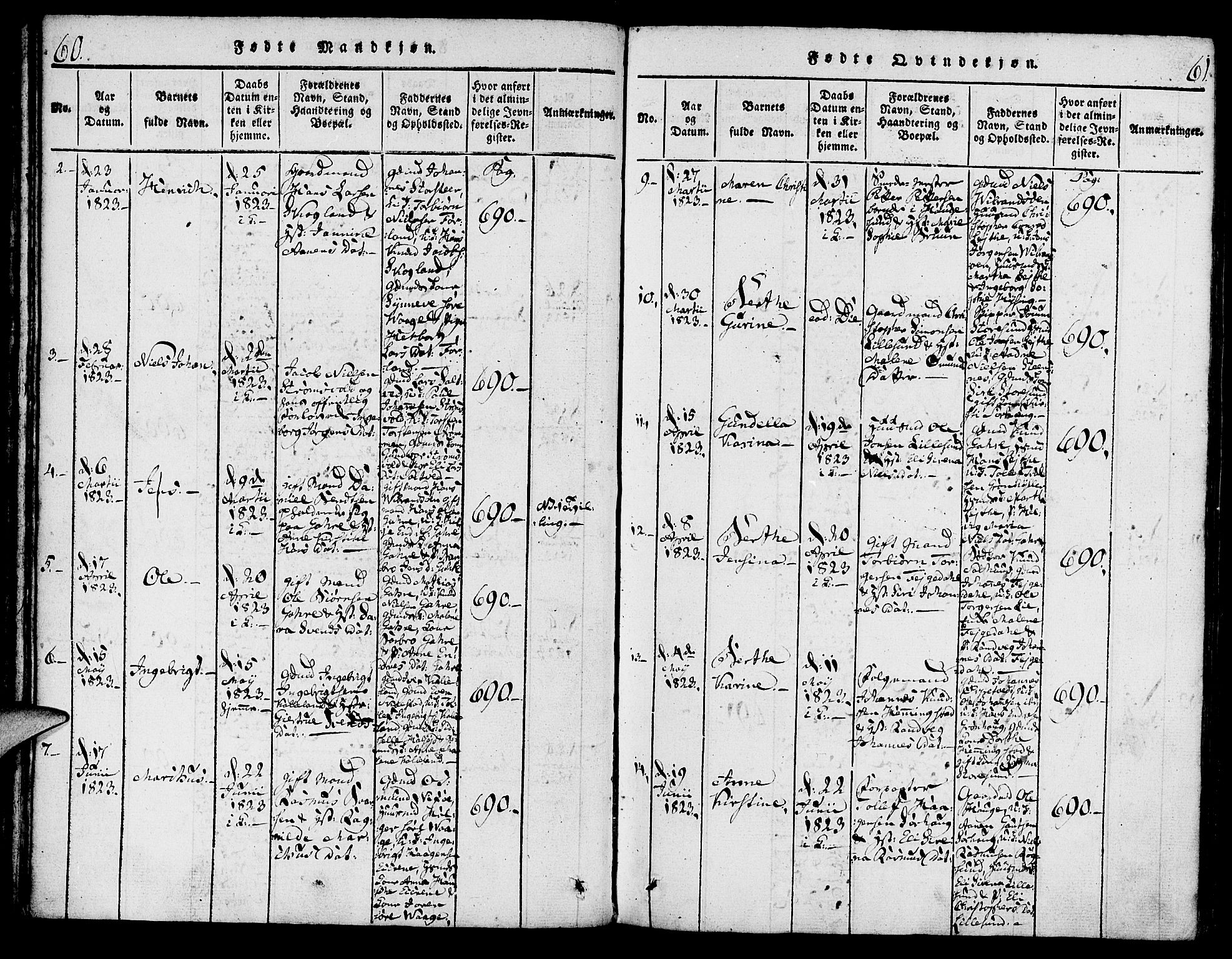 Torvastad sokneprestkontor, AV/SAST-A -101857/H/Ha/Haa/L0004: Ministerialbok nr. A 4, 1817-1836, s. 60-61