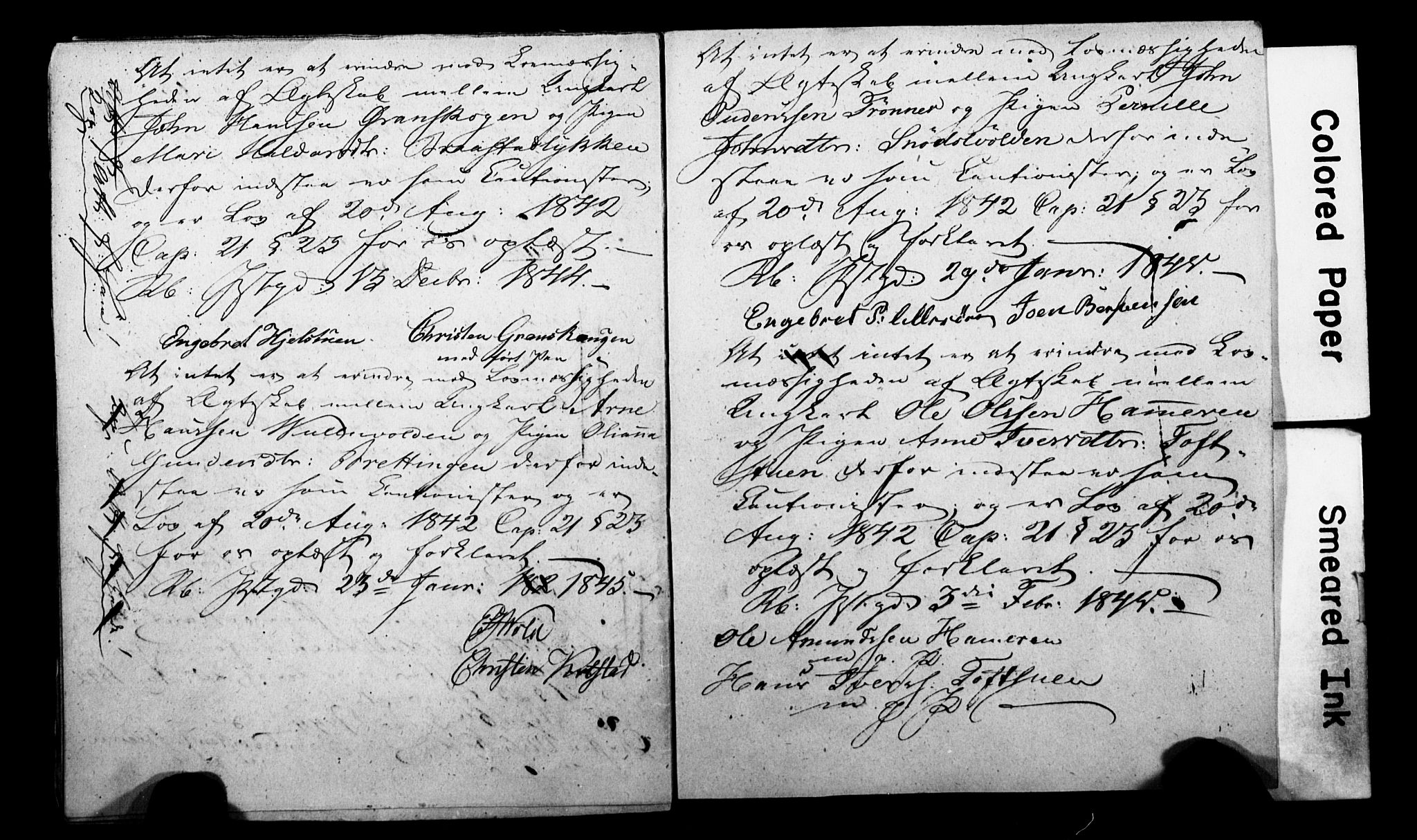 Ringebu prestekontor, AV/SAH-PREST-082/I/Ie/Iea/L0001/0001: Forlovererklæringer nr. 1.1, 1842-1854
