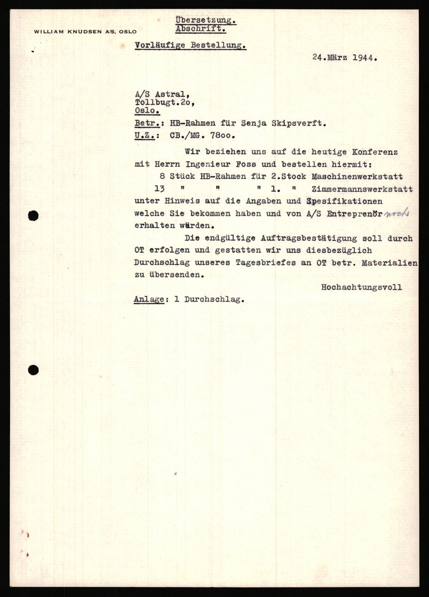 Tyske arkiver, Organisation Todt (OT), Einsatzgruppe Wiking, AV/RA-RAFA-2188/1/E/E6/E6c/L0007: Nachschub: Arkivkode 9451-9490, 1940-1945, s. 226