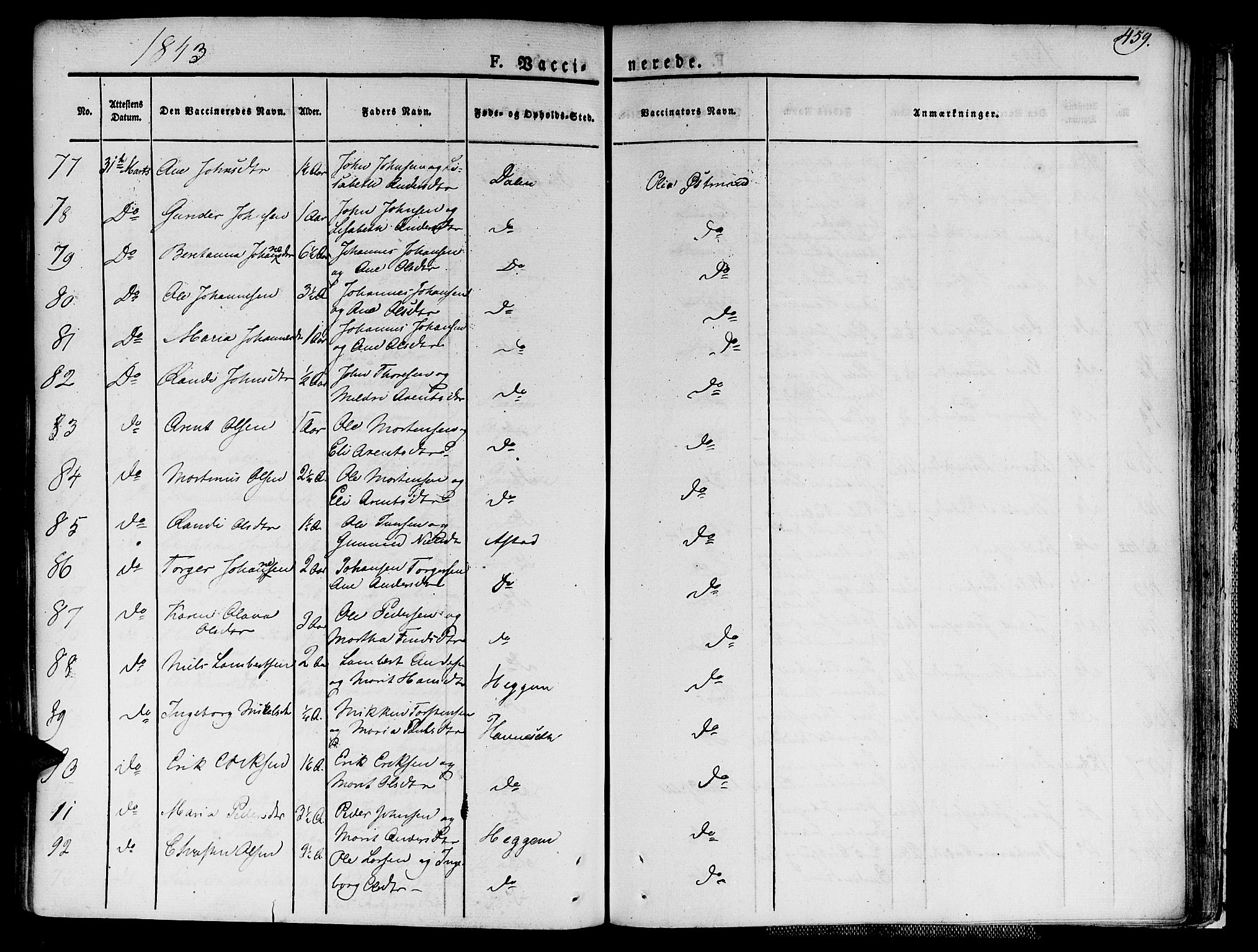 Ministerialprotokoller, klokkerbøker og fødselsregistre - Møre og Romsdal, AV/SAT-A-1454/586/L0983: Ministerialbok nr. 586A09, 1829-1843, s. 459