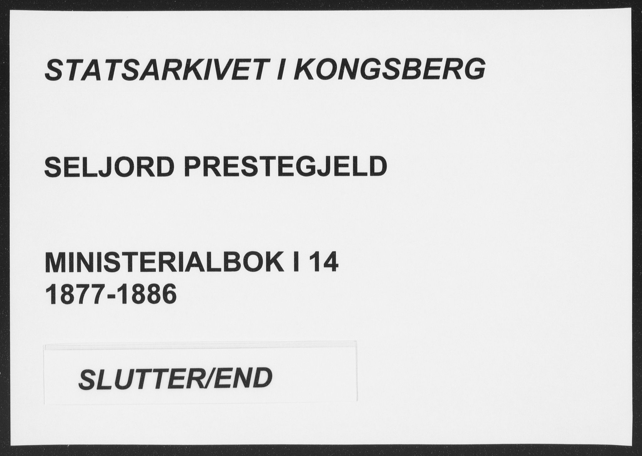 Seljord kirkebøker, SAKO/A-20/F/Fa/L0014: Ministerialbok nr. I 14, 1877-1886