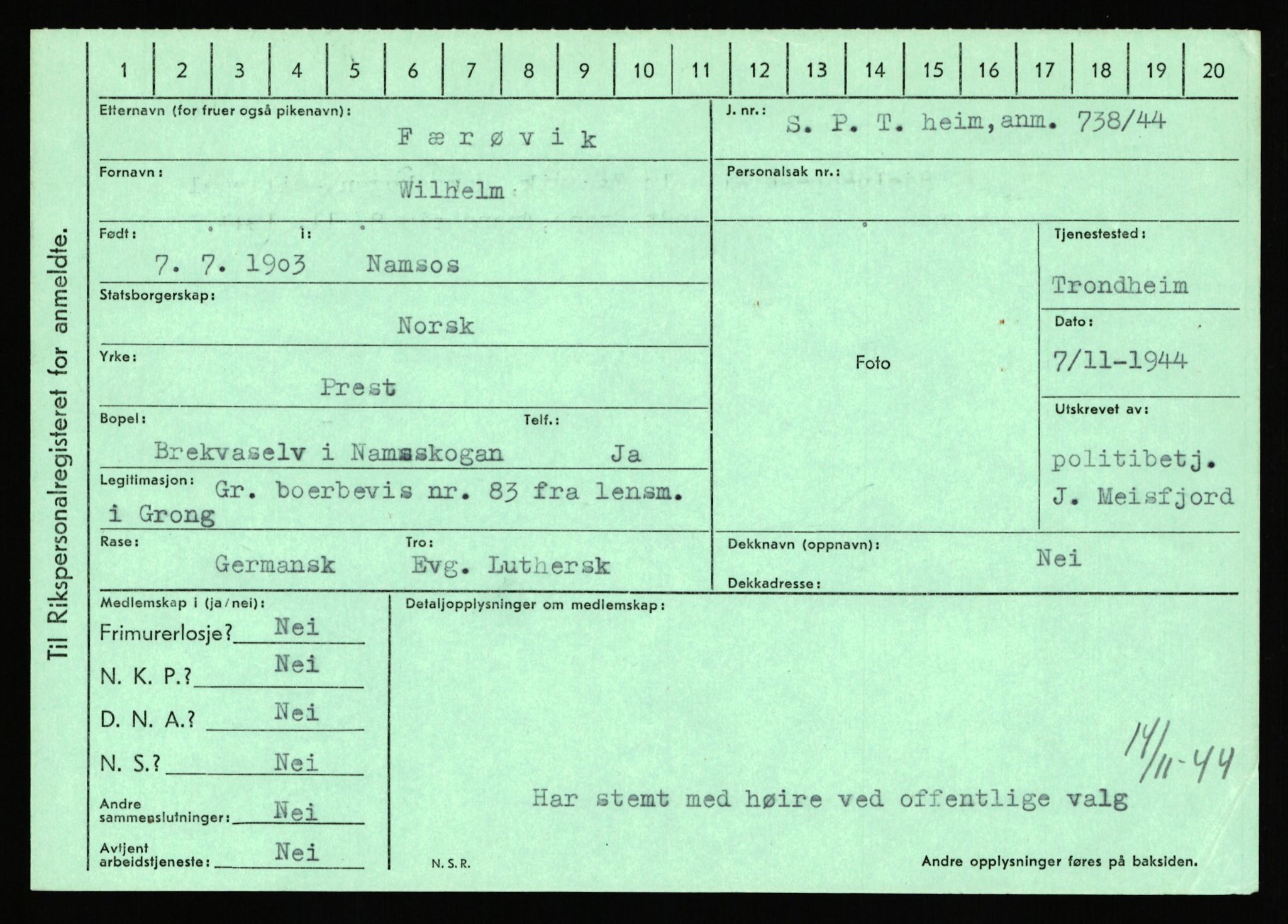 Statspolitiet - Hovedkontoret / Osloavdelingen, AV/RA-S-1329/C/Ca/L0005: Furali - Hamula, 1943-1945, s. 172