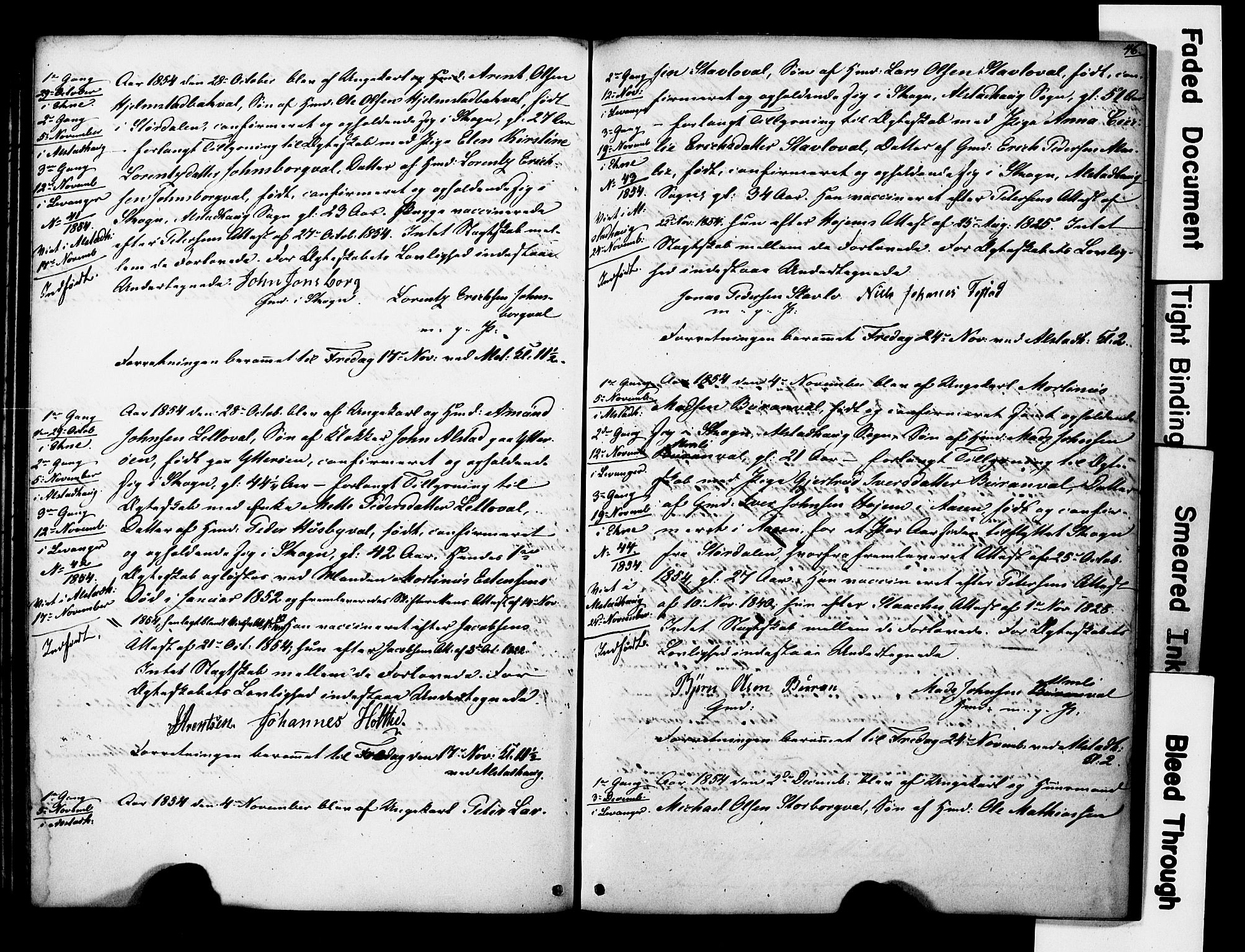 Ministerialprotokoller, klokkerbøker og fødselsregistre - Nord-Trøndelag, AV/SAT-A-1458/717/L0161: Forlovererklæringer nr. 717A11, 1850-1895, s. 46