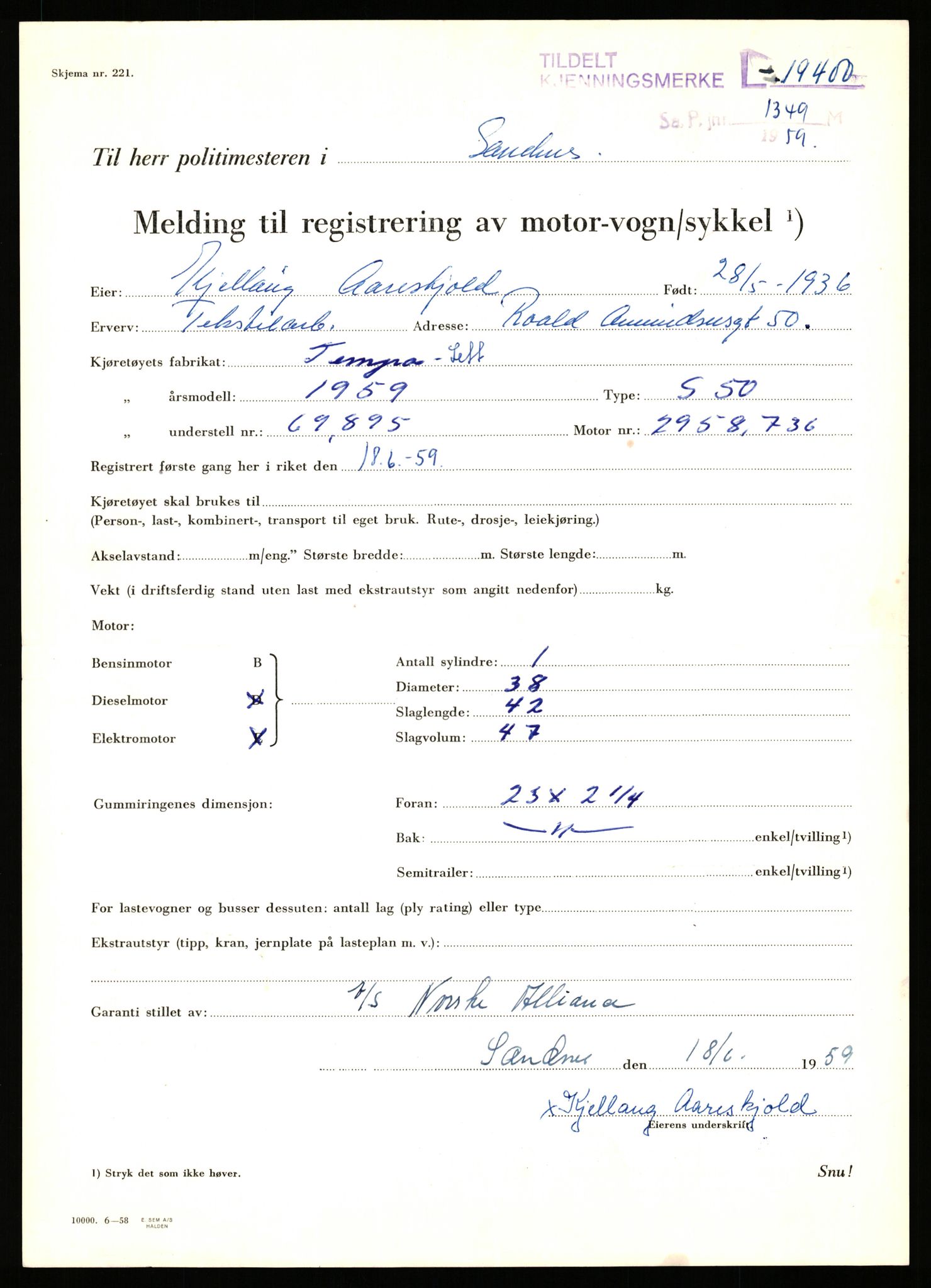 Stavanger trafikkstasjon, SAST/A-101942/0/F/L0035: L-19100 - L-19999, 1930-1971, s. 1138