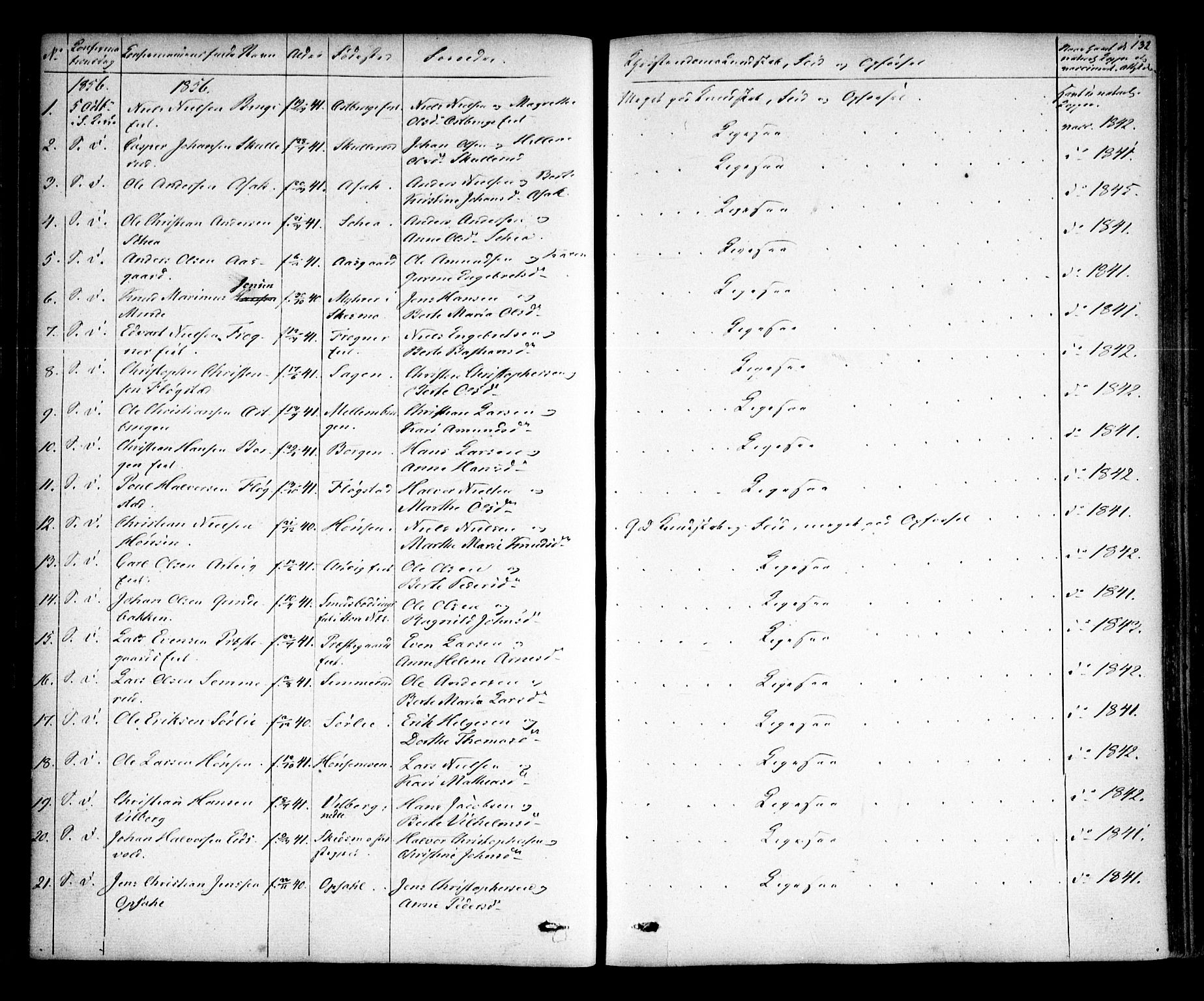 Sørum prestekontor Kirkebøker, SAO/A-10303/F/Fa/L0005: Ministerialbok nr. I 5, 1846-1863, s. 132