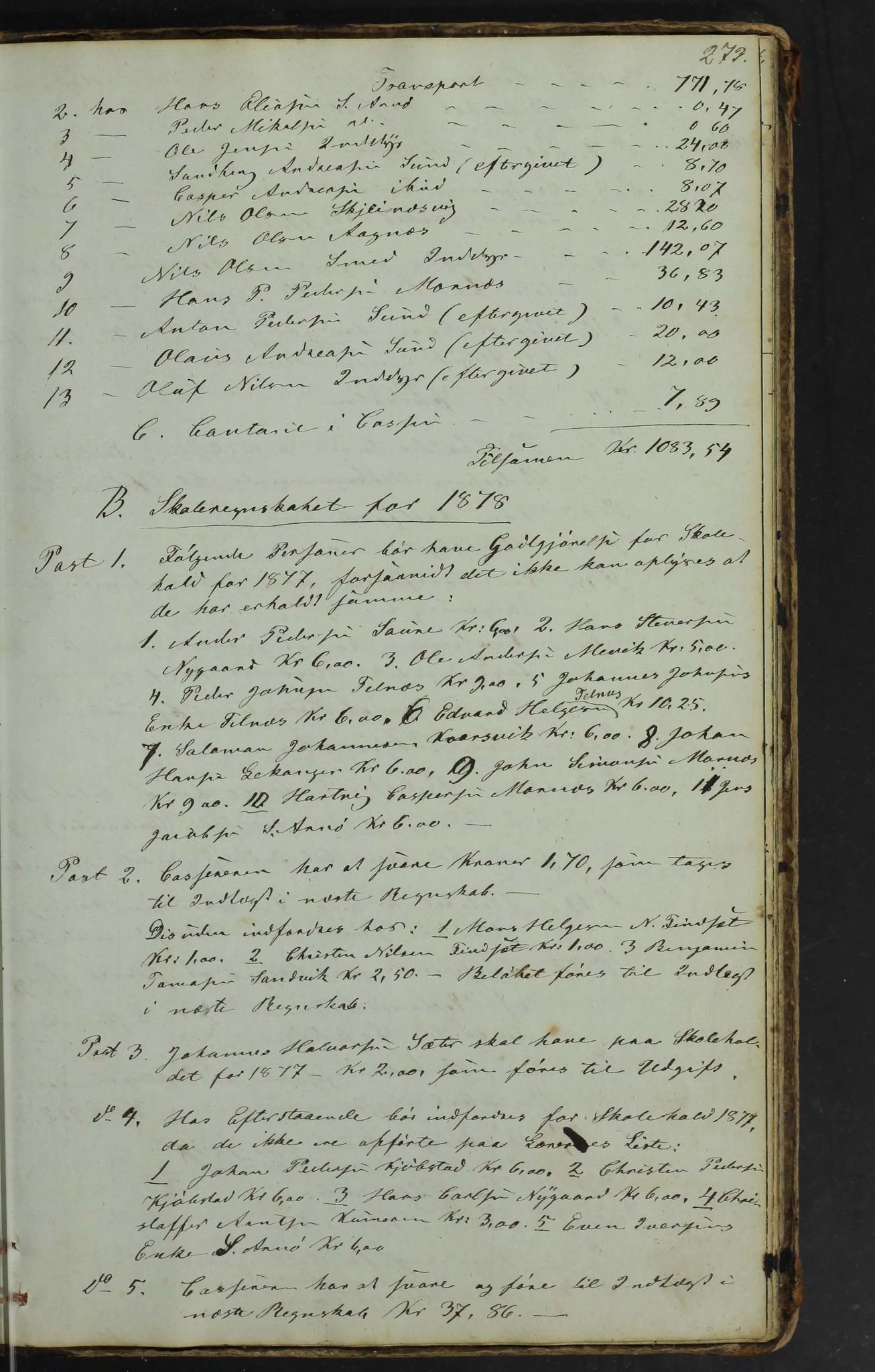 Gildeskål kommune. Formannskapet, AIN/K-18380.150/100/L0001: Møtebok formannskapet, 1838-1880