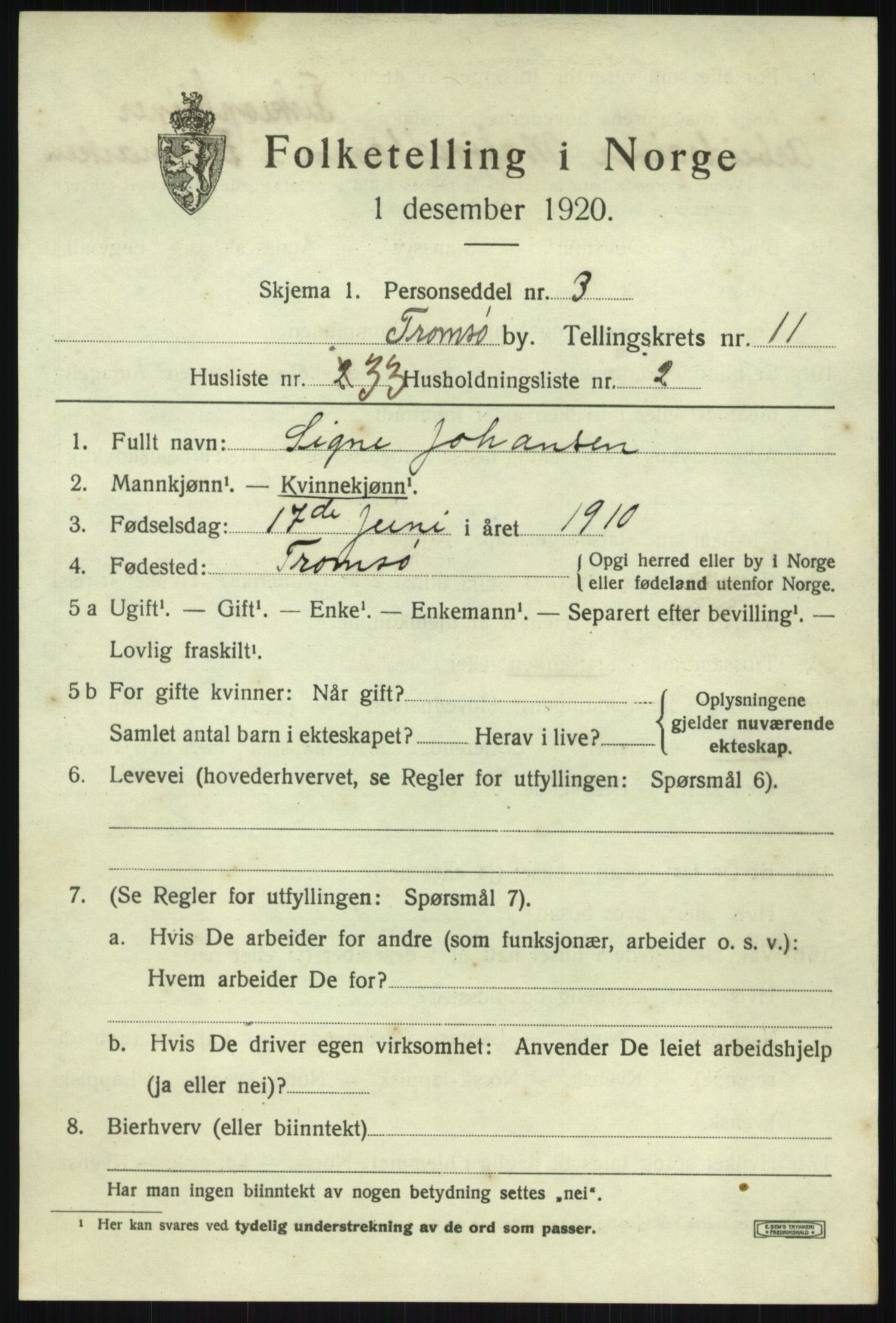 SATØ, Folketelling 1920 for 1902 Tromsø kjøpstad, 1920, s. 22545