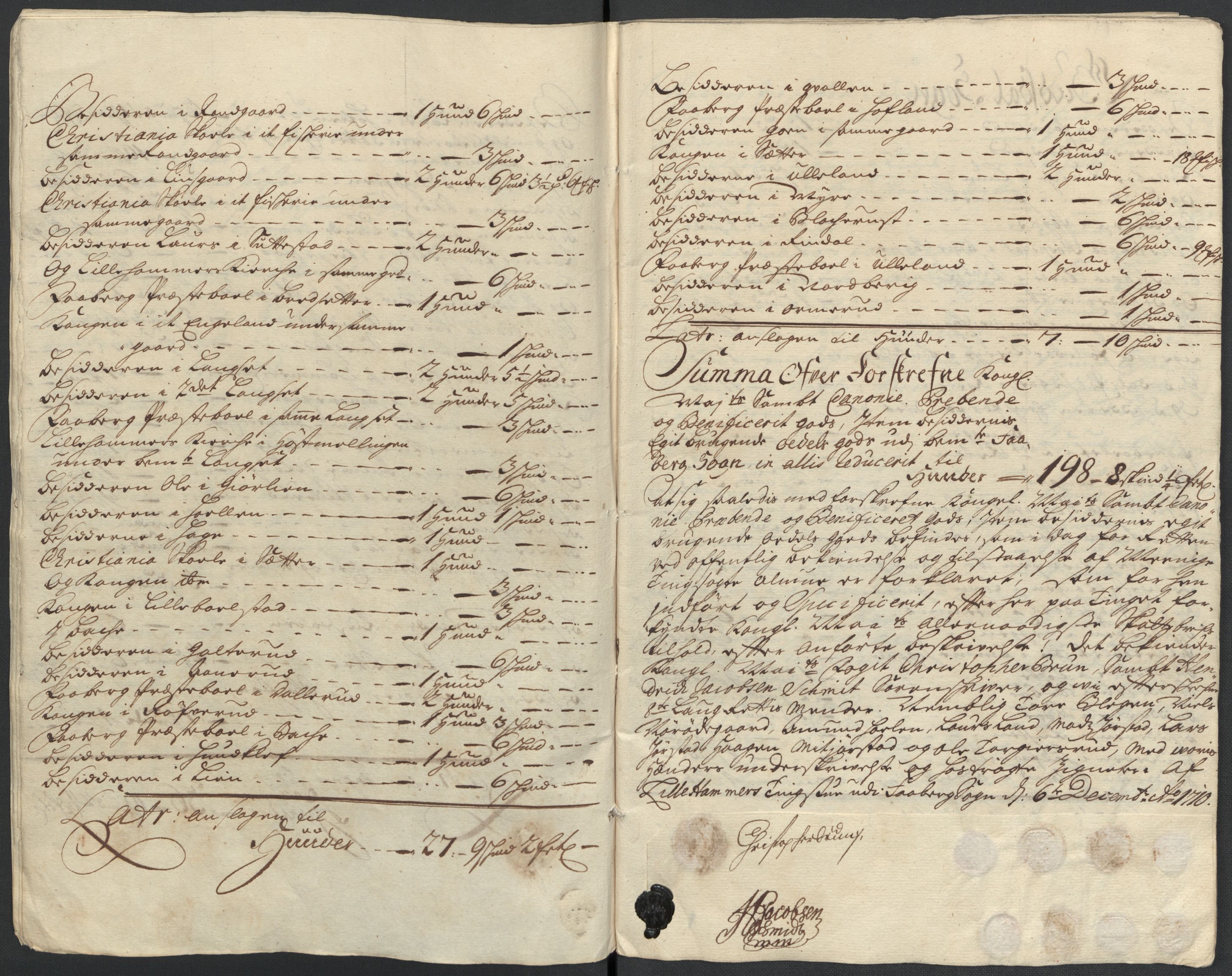 Rentekammeret inntil 1814, Reviderte regnskaper, Fogderegnskap, AV/RA-EA-4092/R17/L1179: Fogderegnskap Gudbrandsdal, 1708-1710, s. 375