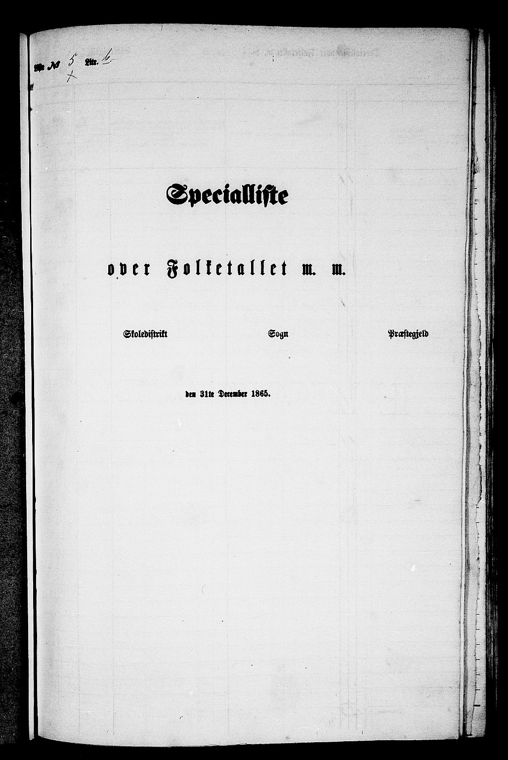 RA, Folketelling 1865 for 1429P Ytre Holmedal prestegjeld, 1865, s. 87