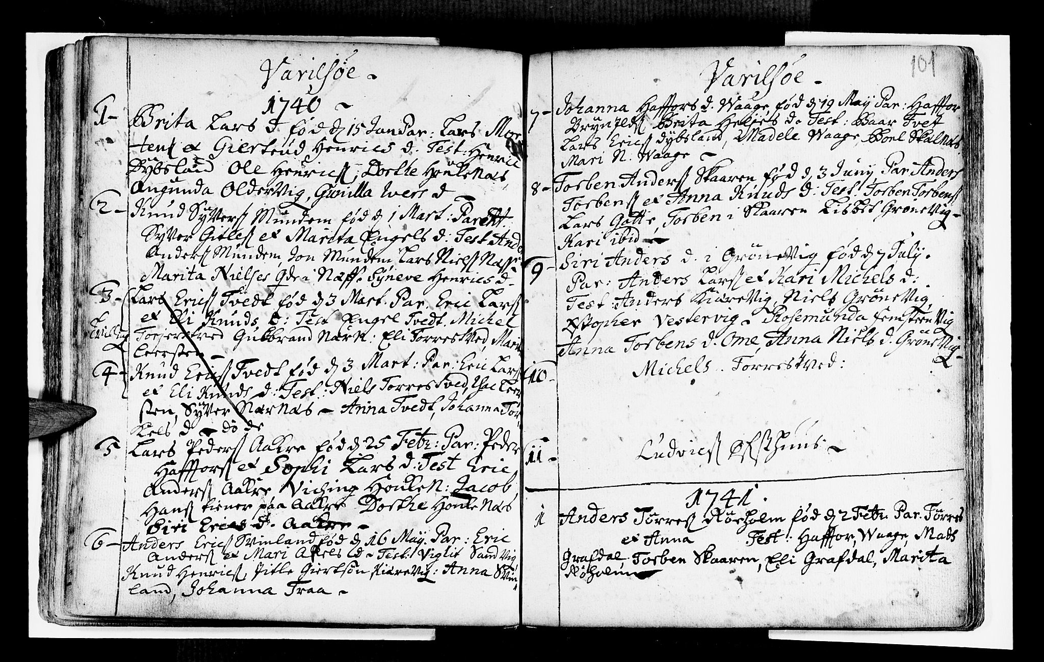 Strandebarm sokneprestembete, SAB/A-78401/H/Haa: Ministerialbok nr. A 2 /3, 1727-1750, s. 101