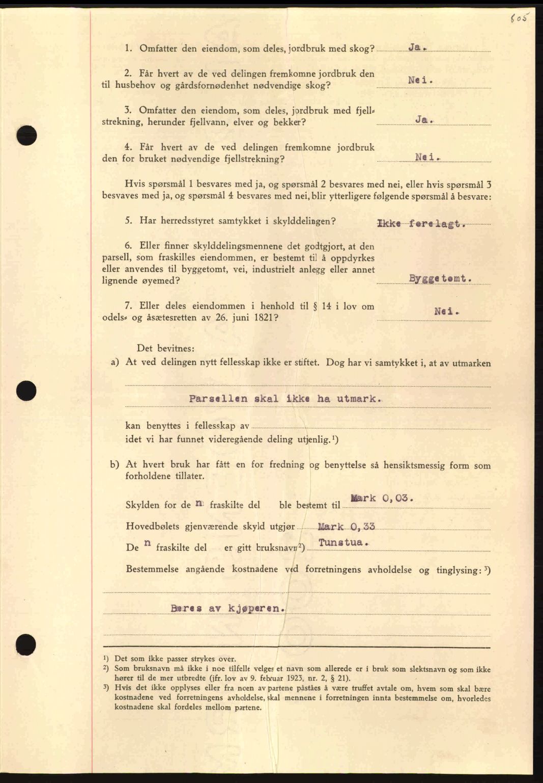 Nordmøre sorenskriveri, SAT/A-4132/1/2/2Ca: Pantebok nr. A96, 1943-1944, Dagboknr: 2813/1943