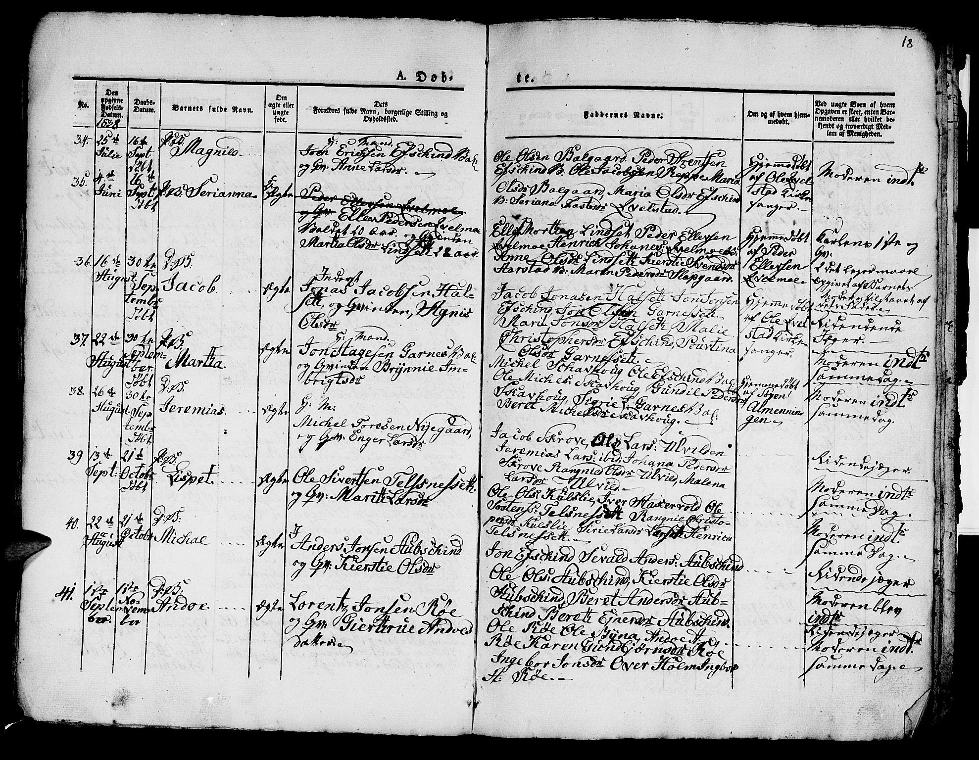 Ministerialprotokoller, klokkerbøker og fødselsregistre - Nord-Trøndelag, AV/SAT-A-1458/724/L0266: Klokkerbok nr. 724C02, 1836-1843, s. 18