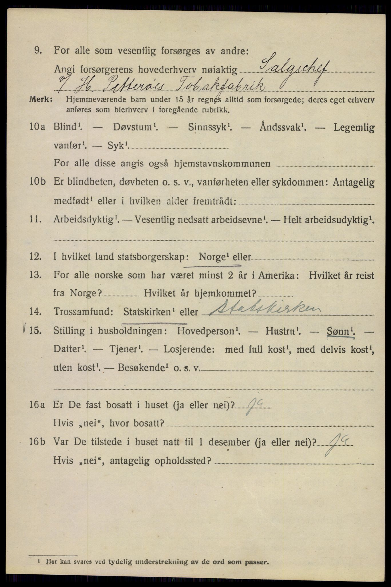 SAO, Folketelling 1920 for 0301 Kristiania kjøpstad, 1920, s. 313422