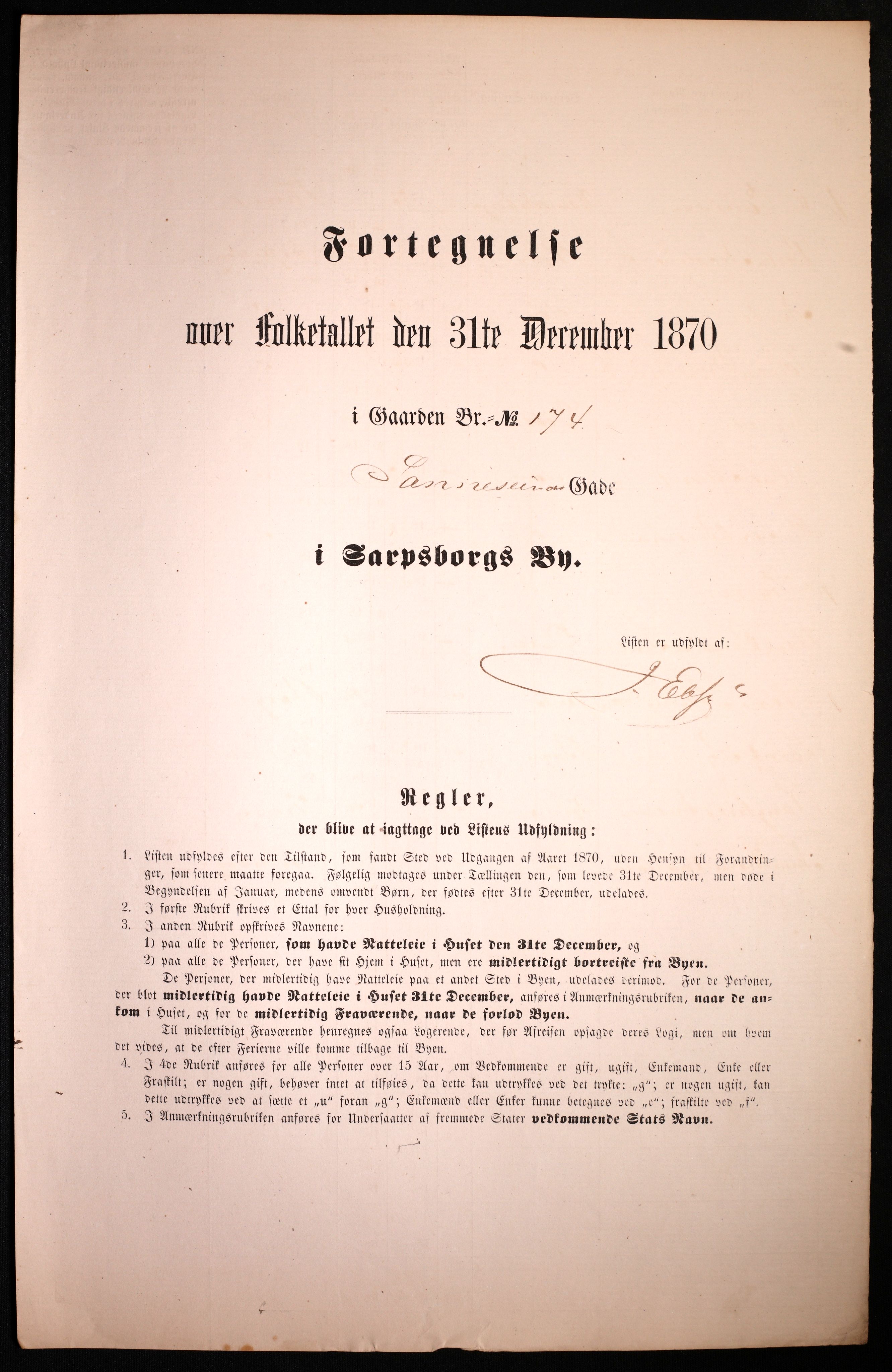 RA, Folketelling 1870 for 0102 Sarpsborg kjøpstad, 1870, s. 545