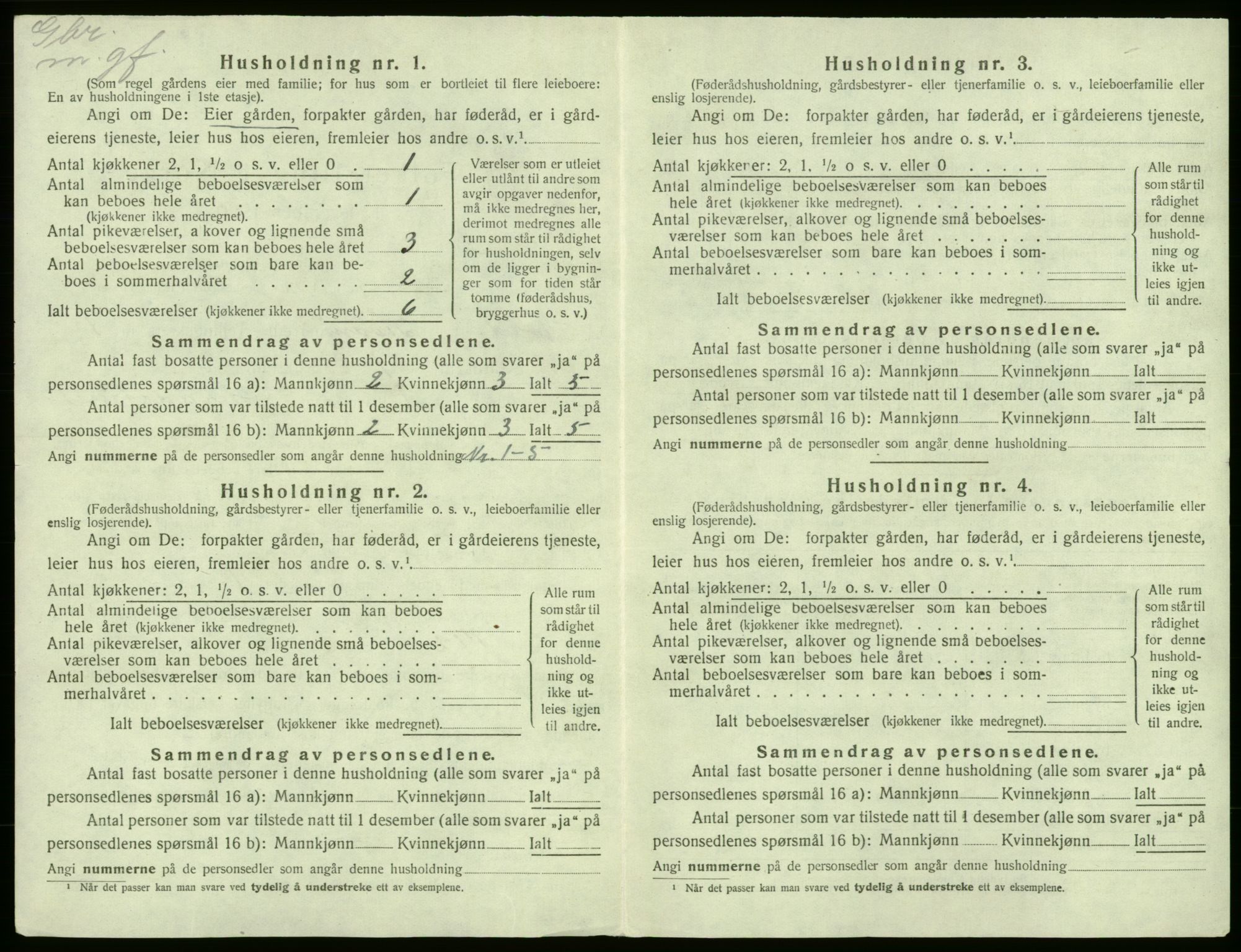 SAB, Folketelling 1920 for 1238 Kvam herred, 1920, s. 65