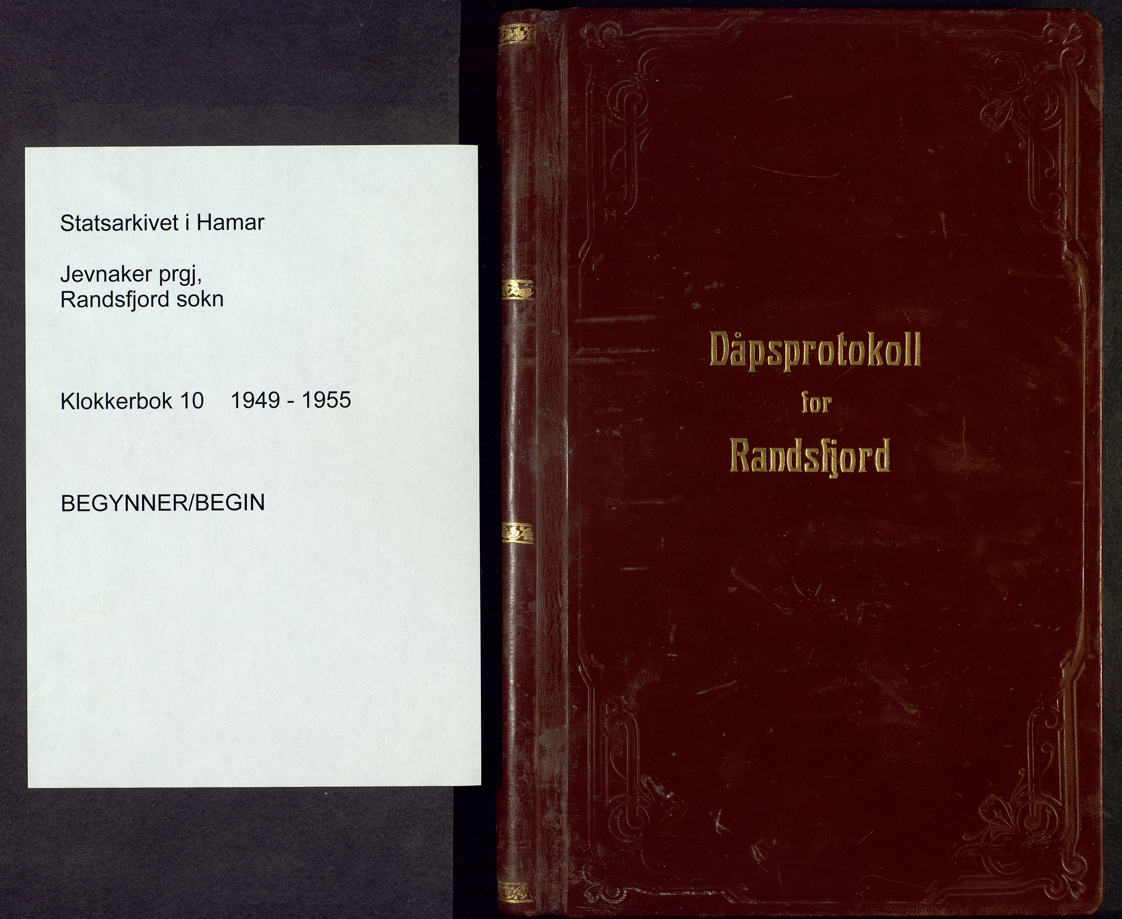 Jevnaker prestekontor, SAH/PREST-116/H/Ha/Hab/L0010: Klokkerbok nr. 10, 1949-1955