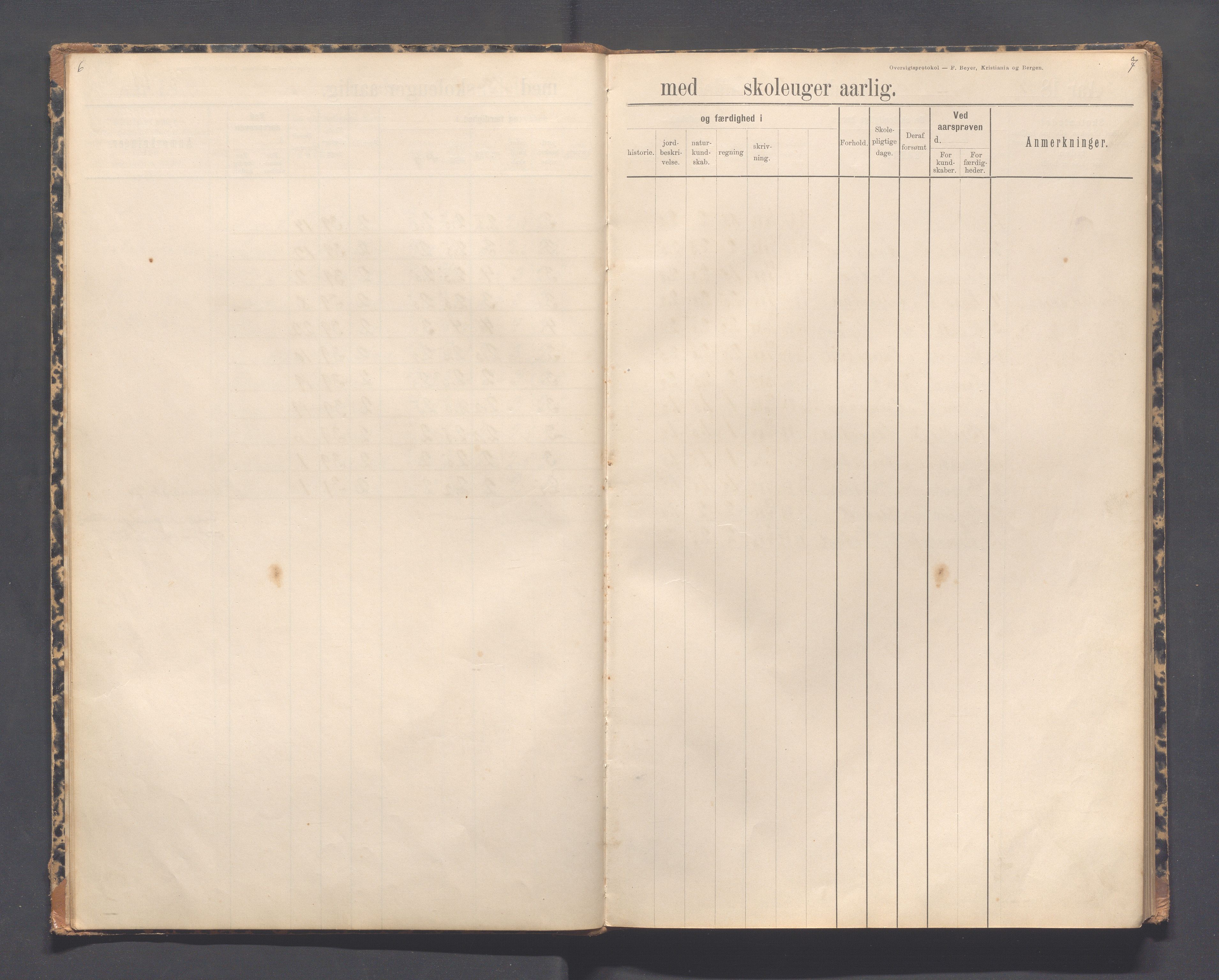 Helleland kommune - Skolekommisjonen/skolestyret, IKAR/K-100486/H/L0012: Skoleprotokoll - Terland, Hæstad, Øen, 1891-1897, s. 6-7