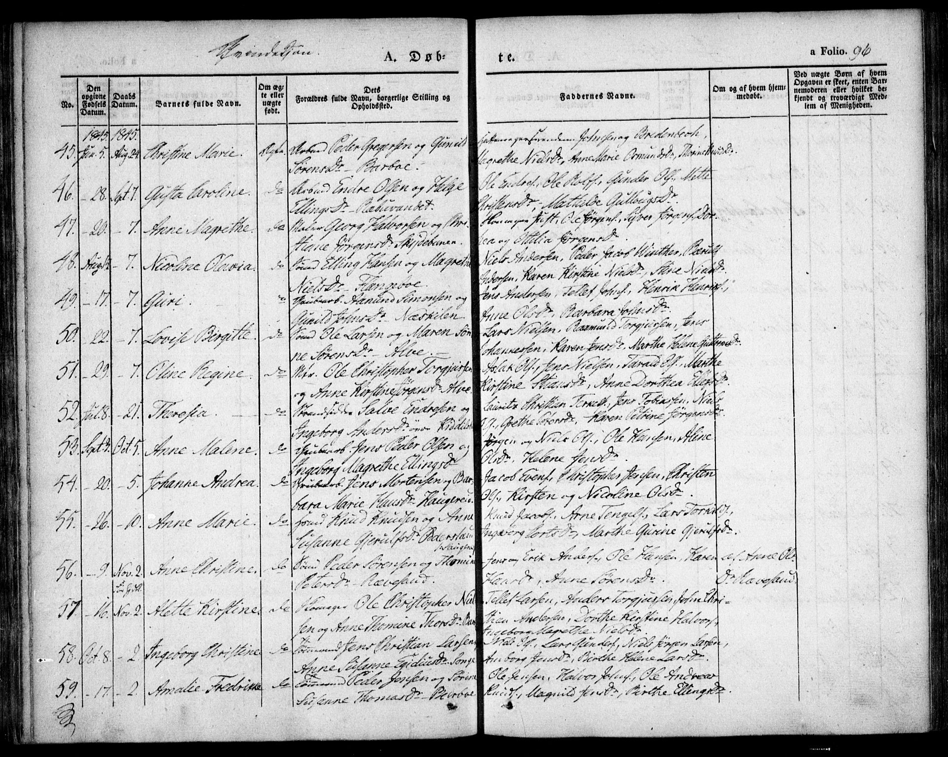 Tromøy sokneprestkontor, AV/SAK-1111-0041/F/Fa/L0004: Ministerialbok nr. A 4, 1837-1846, s. 96